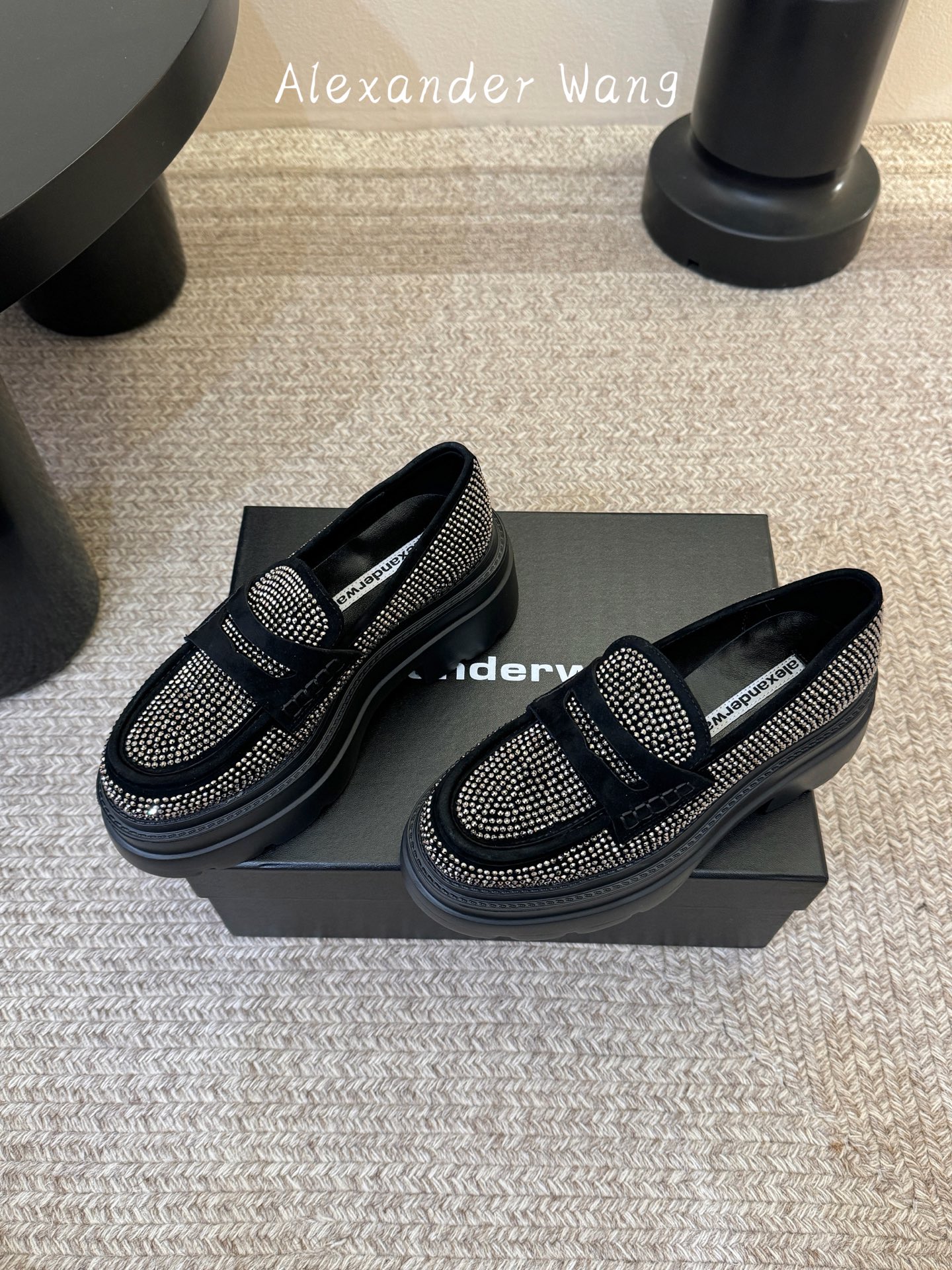 Alexande* Wang aw carter亚历山大王防水台松糕厚底乐福鞋 一脚蹬乐福鞋女Jenni