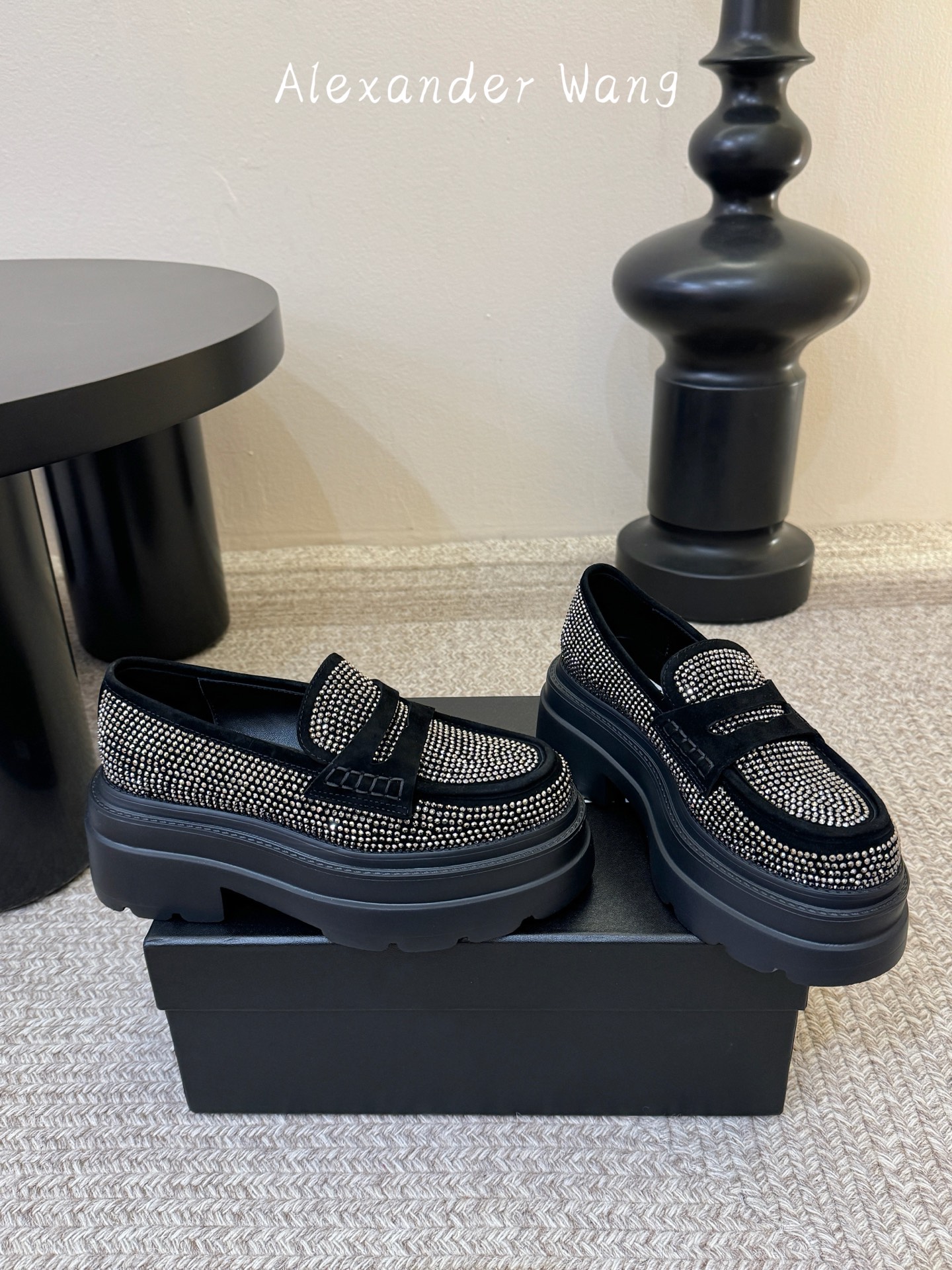 Alexande* Wang aw carter亚历山大王防水台松糕厚底乐福鞋 一脚蹬乐福鞋女Jenni