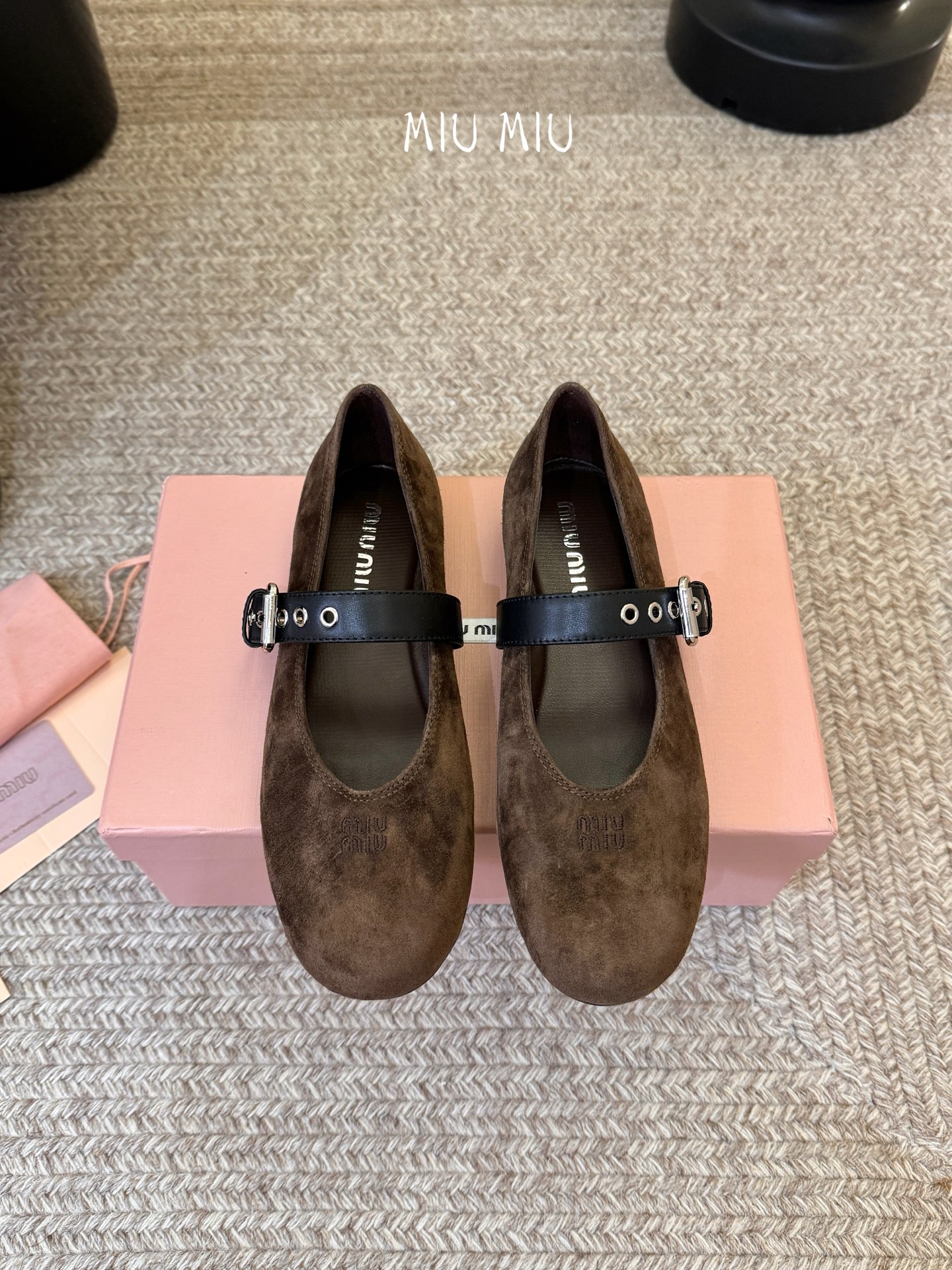 Miu Miu 镂空编织芭蕾鞋单鞋缪缪女士蝴蝶结装饰缎面芭蕾舞平底鞋独家高版 Miu Mi*春夏芭蕾网纱