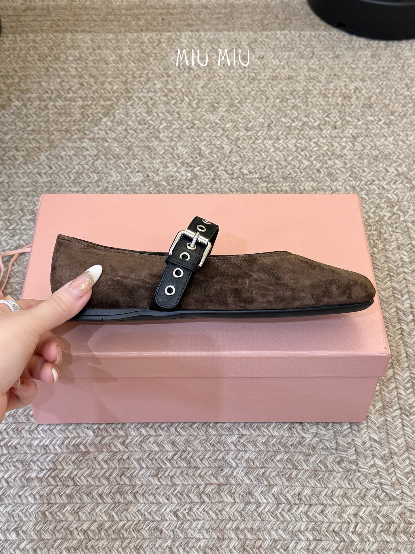 Miu Miu 镂空编织芭蕾鞋单鞋缪缪女士蝴蝶结装饰缎面芭蕾舞平底鞋独家高版 Miu Mi*春夏芭蕾网纱