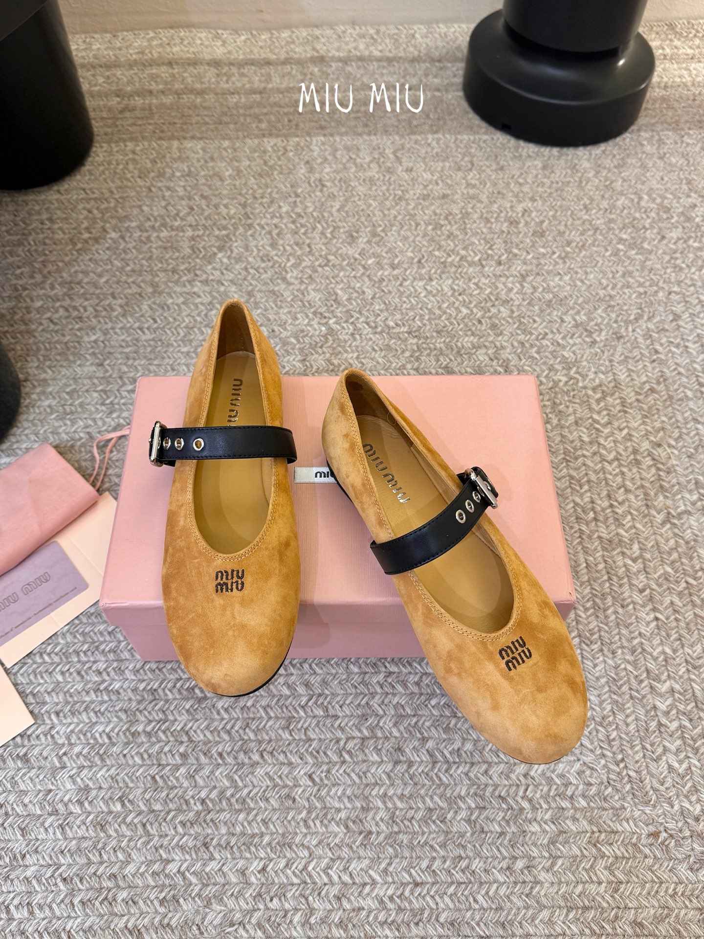 Miu Miu 镂空编织芭蕾鞋单鞋缪缪女士蝴蝶结装饰缎面芭蕾舞平底鞋独家高版 Miu Mi*春夏芭蕾网纱