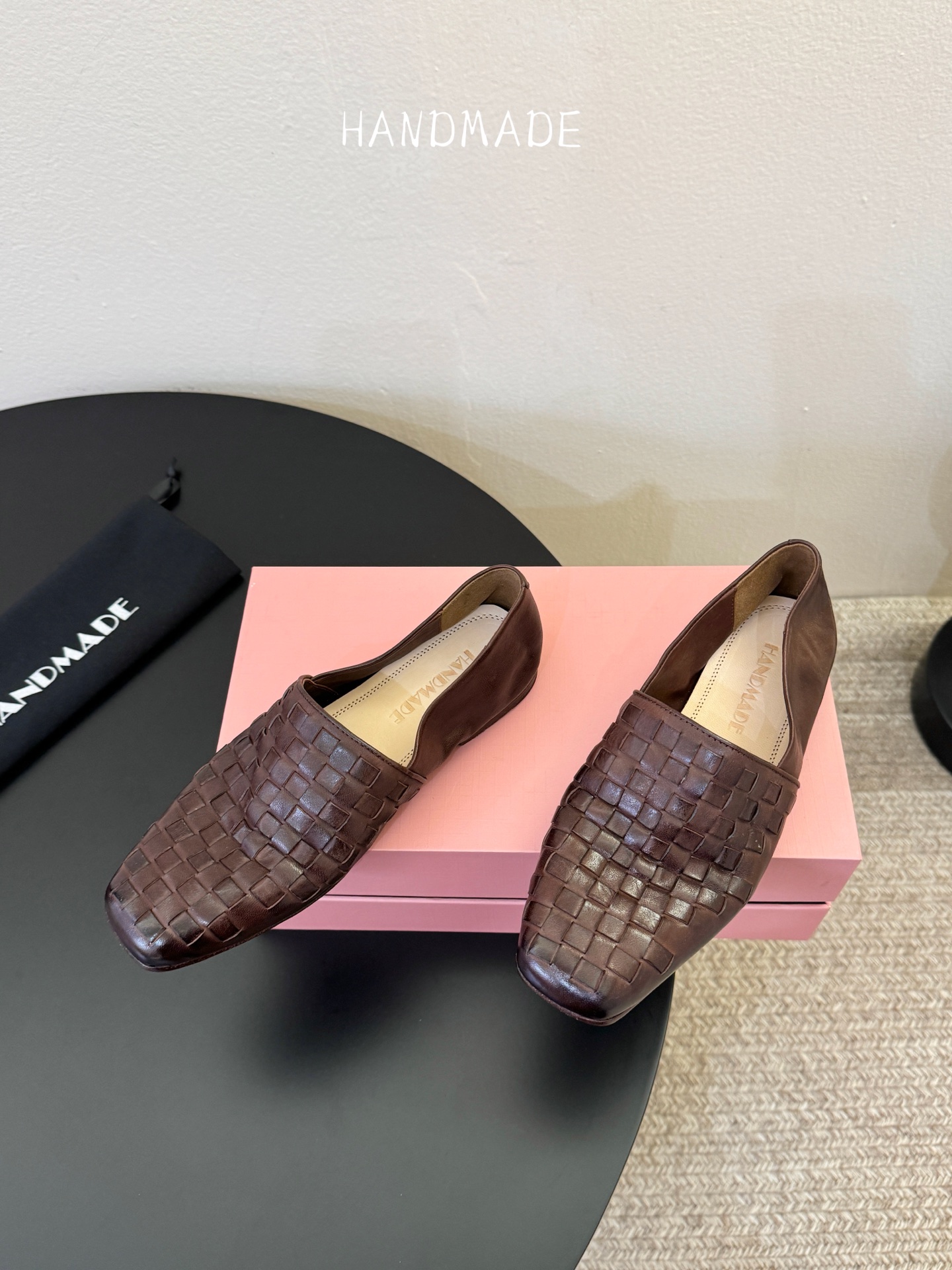 顶级 HANDMADE独家新品最高版本买手代购1:1完美复刻 平底凉鞋单鞋原版开模真皮鞋底 原版套楦鞋型