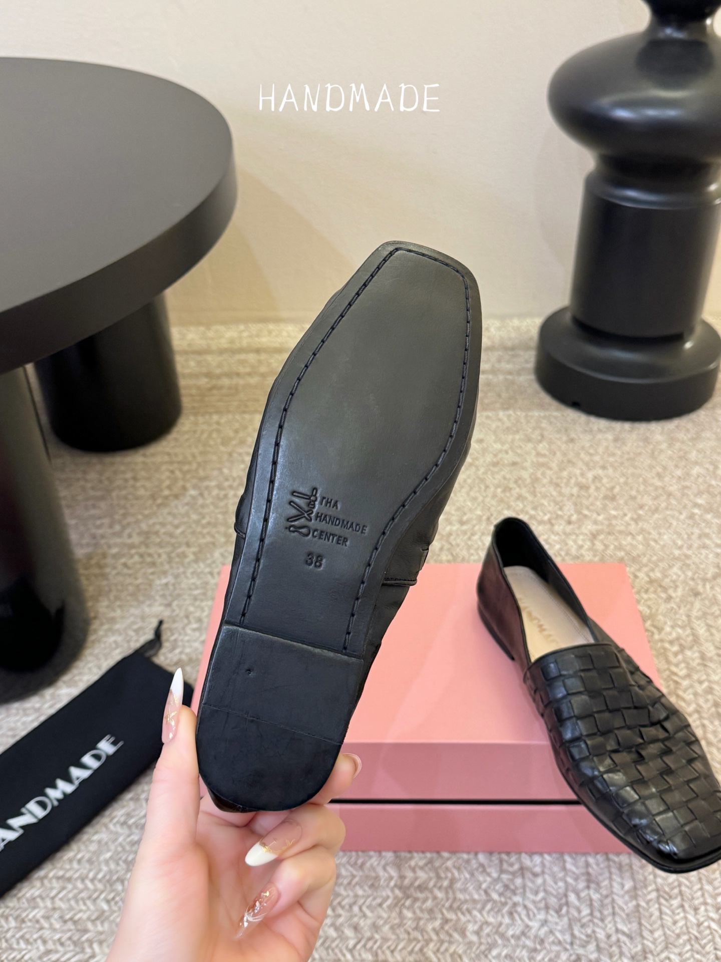 顶级 HANDMADE独家新品最高版本买手代购1:1完美复刻 平底凉鞋单鞋原版开模真皮鞋底 原版套楦鞋型