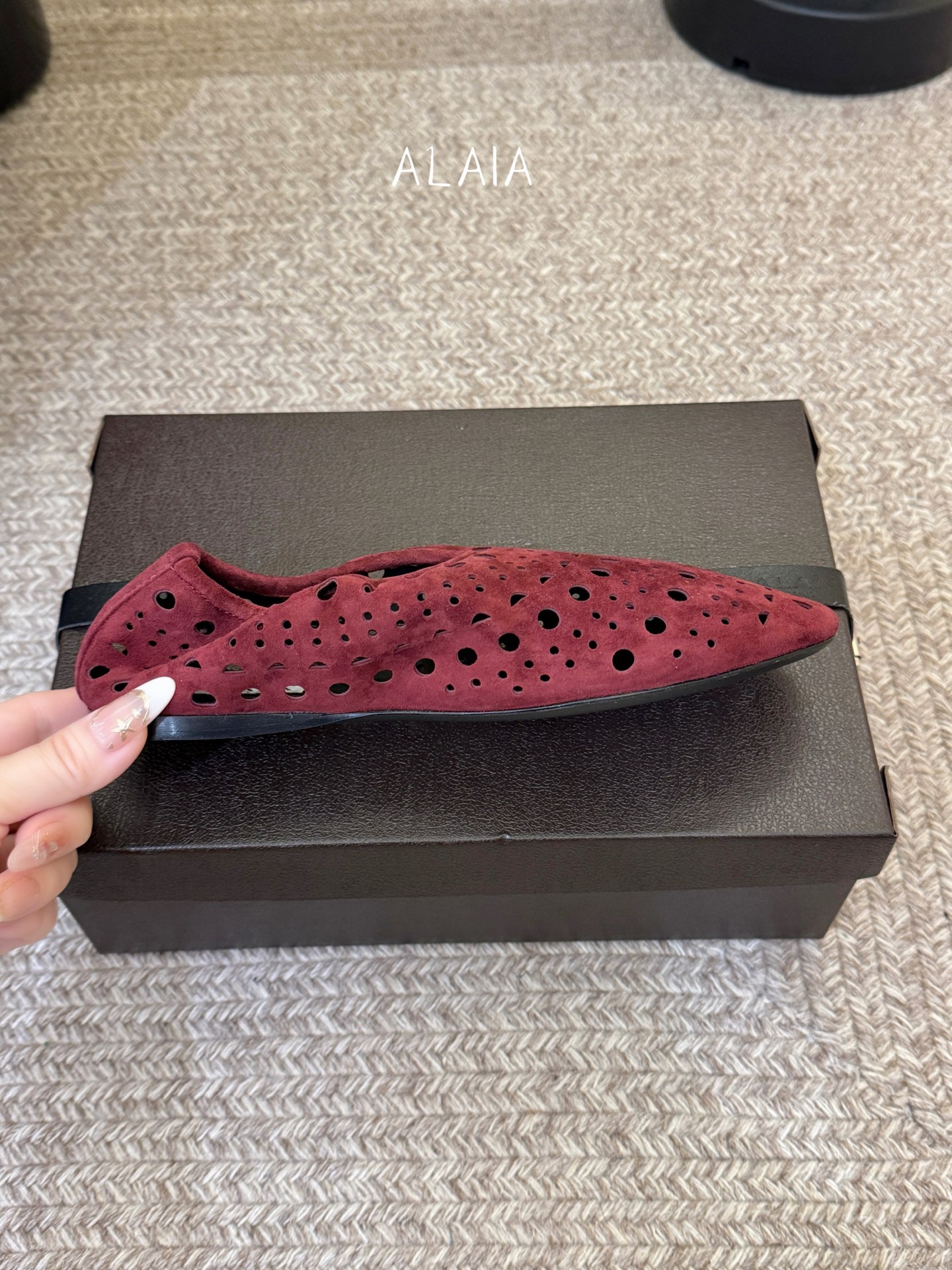 Alaia 走秀款平底芭蕾舞鞋🩰章小蕙同款 甜酷芭蕾风 人气超高的一款芭蕾舞鞋，浪漫又迷人 舒适百搭❗️