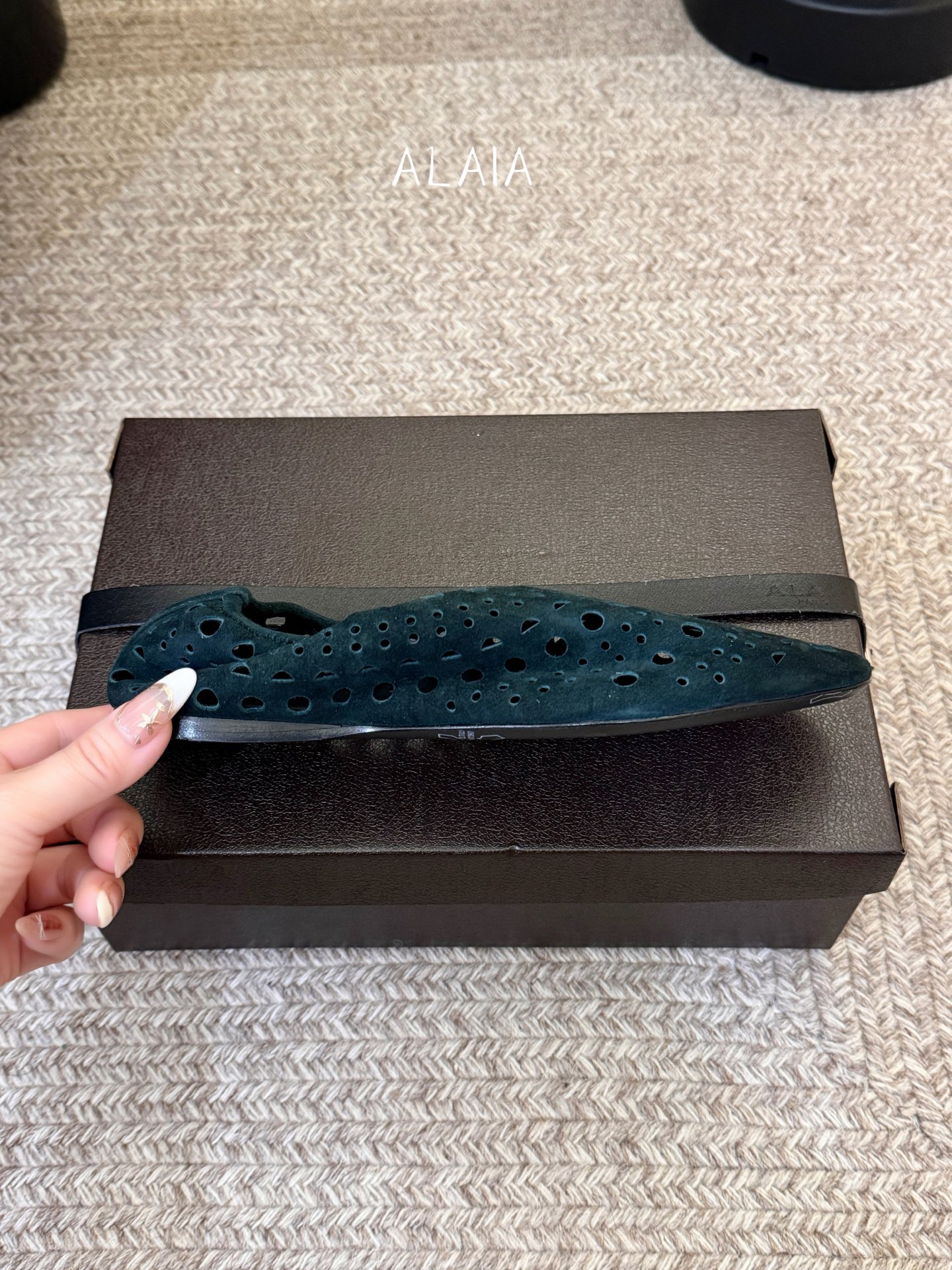 Alaia 走秀款平底芭蕾舞鞋🩰章小蕙同款 甜酷芭蕾风 人气超高的一款芭蕾舞鞋，浪漫又迷人 舒适百搭❗️