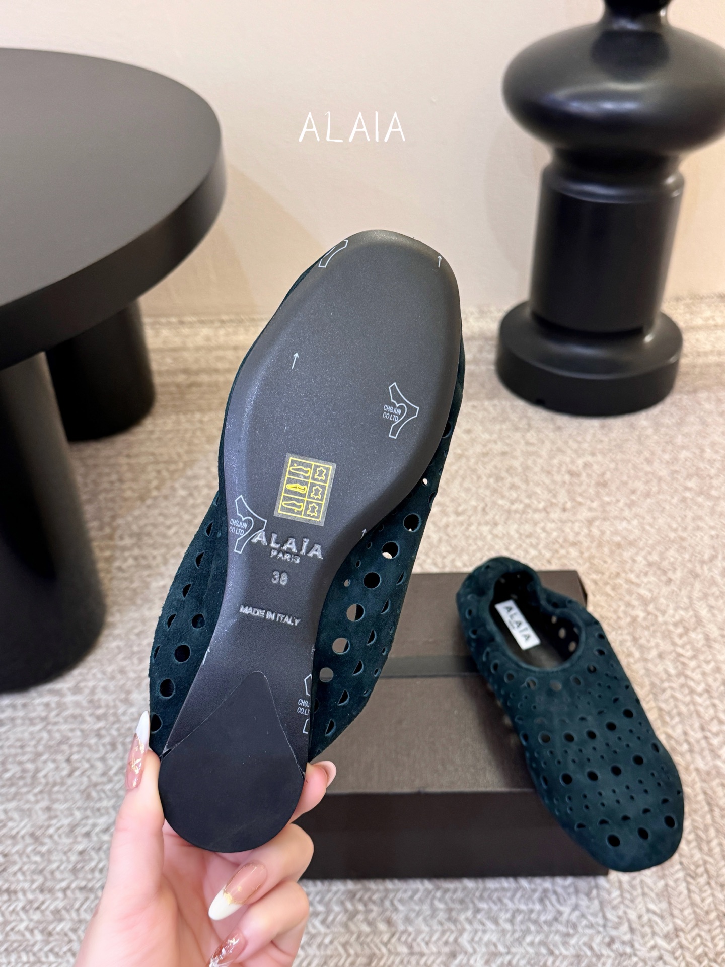 Alaia 走秀款平底芭蕾舞鞋🩰章小蕙同款 甜酷芭蕾风 人气超高的一款芭蕾舞鞋，浪漫又迷人 舒适百搭❗️