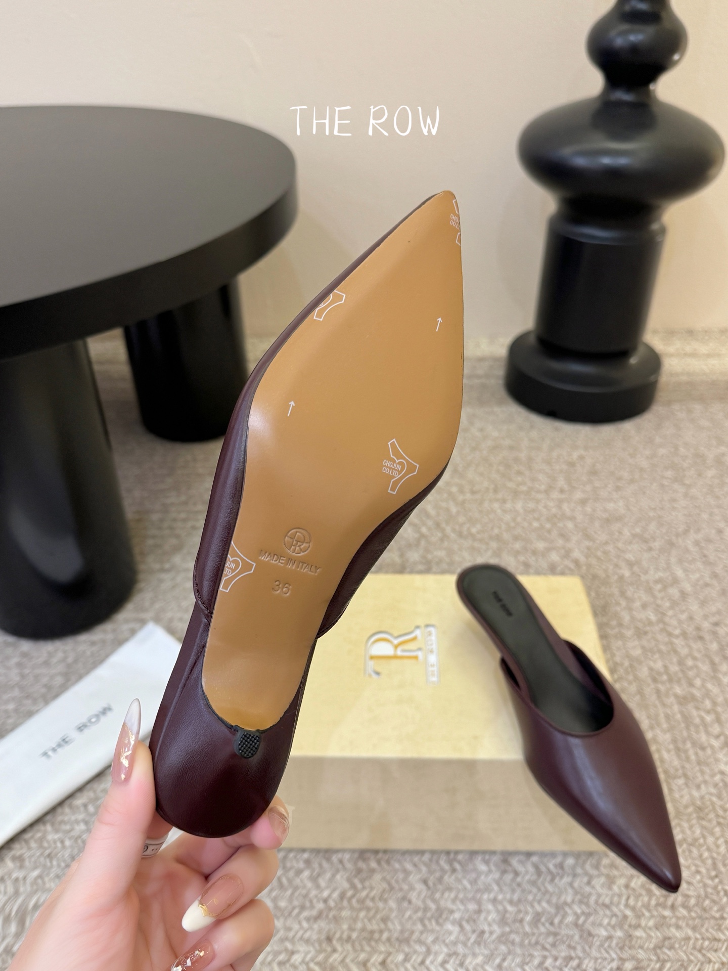 3.5cmThe row新款小众法式尖头性感单鞋女真皮玛丽珍单鞋这双简直就是年度梦中情鞋 年度必入高级感