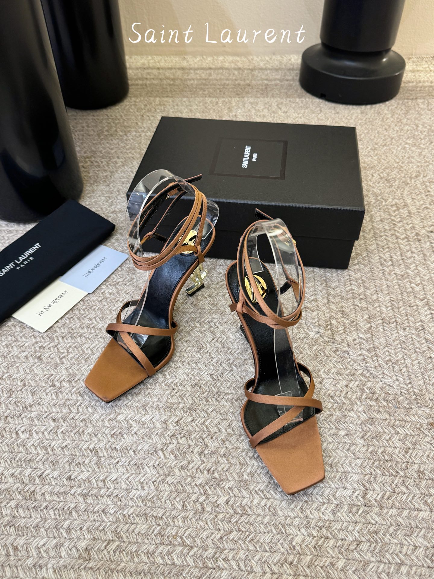 圣罗兰Saint Lauren* 25ss新品交叉带高跟鞋绝美圣罗兰也不过于此！Ysl走秀款高跟鞋 各种