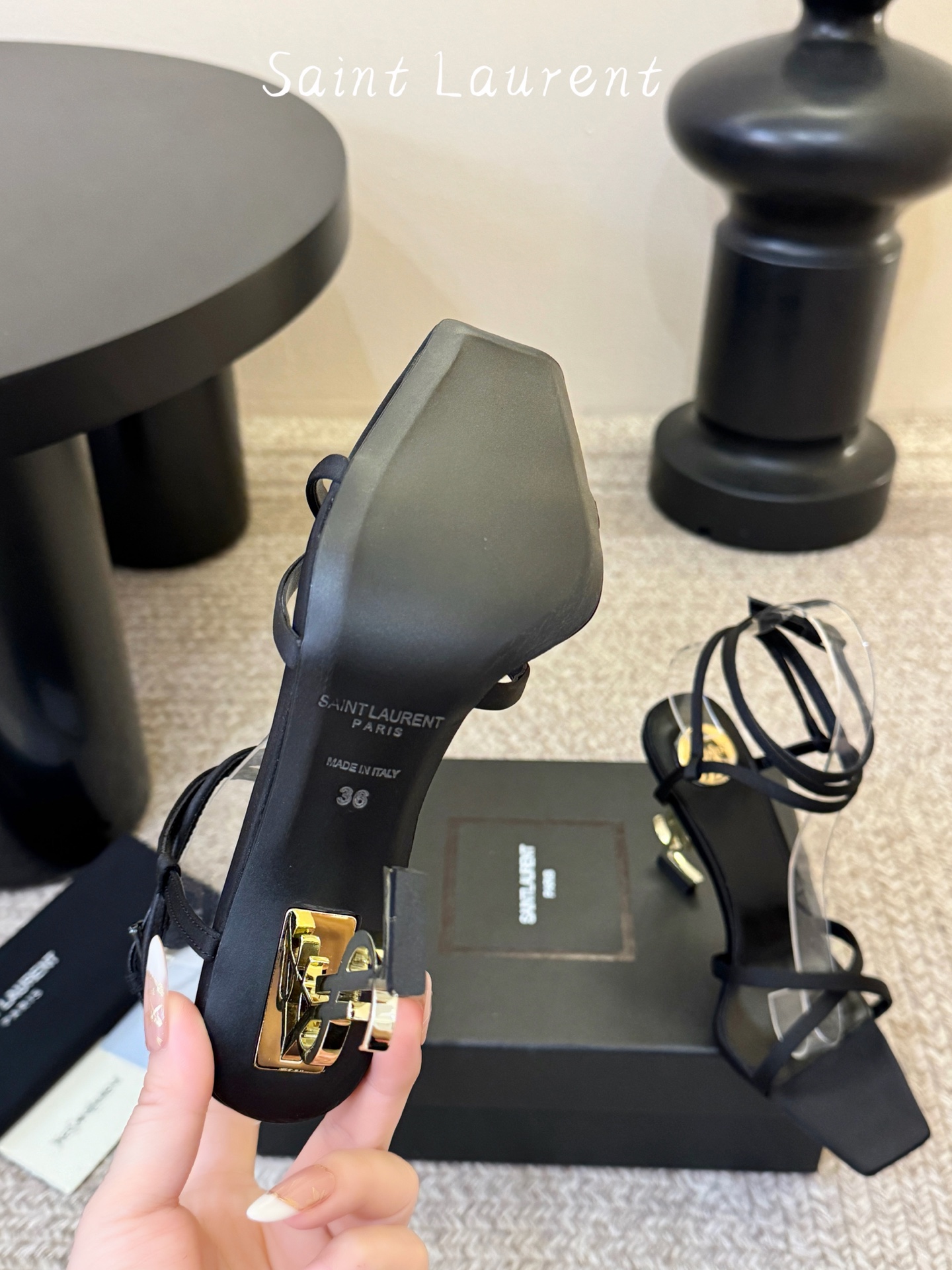 圣罗兰Saint Lauren* 25ss新品交叉带高跟鞋绝美圣罗兰也不过于此！Ysl走秀款高跟鞋 各种