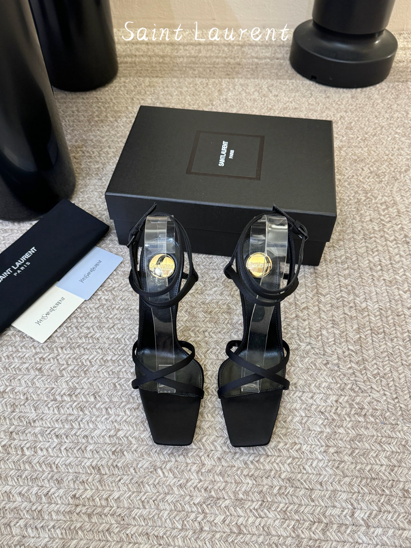 圣罗兰Saint Lauren* 25ss新品交叉带高跟鞋绝美圣罗兰也不过于此！Ysl走秀款高跟鞋 各种