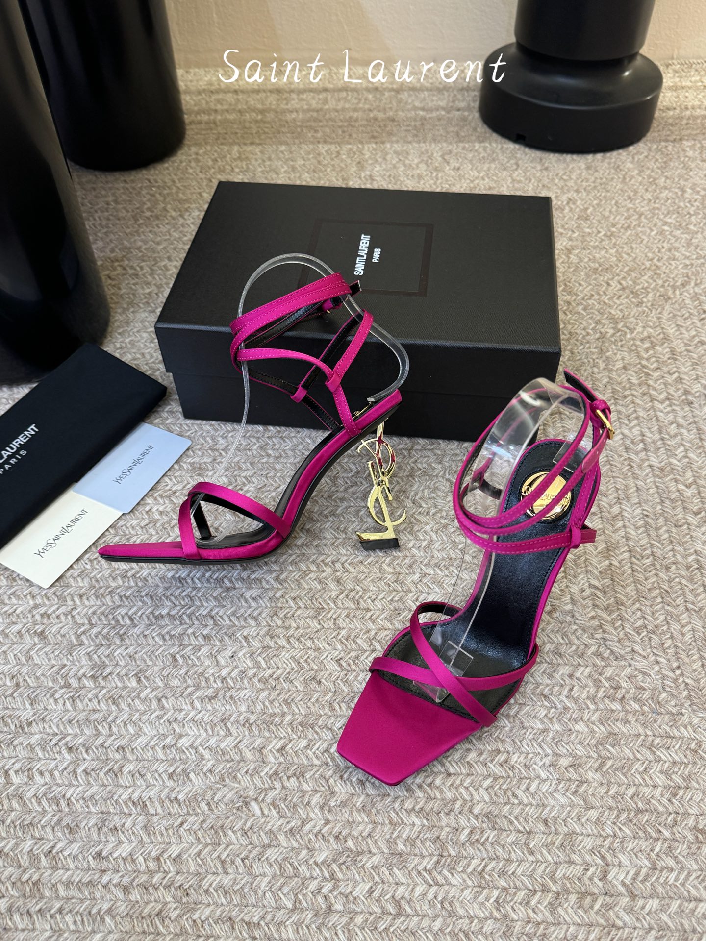 圣罗兰Saint Lauren* 25ss新品交叉带高跟鞋绝美圣罗兰也不过于此！Ysl走秀款高跟鞋 各种