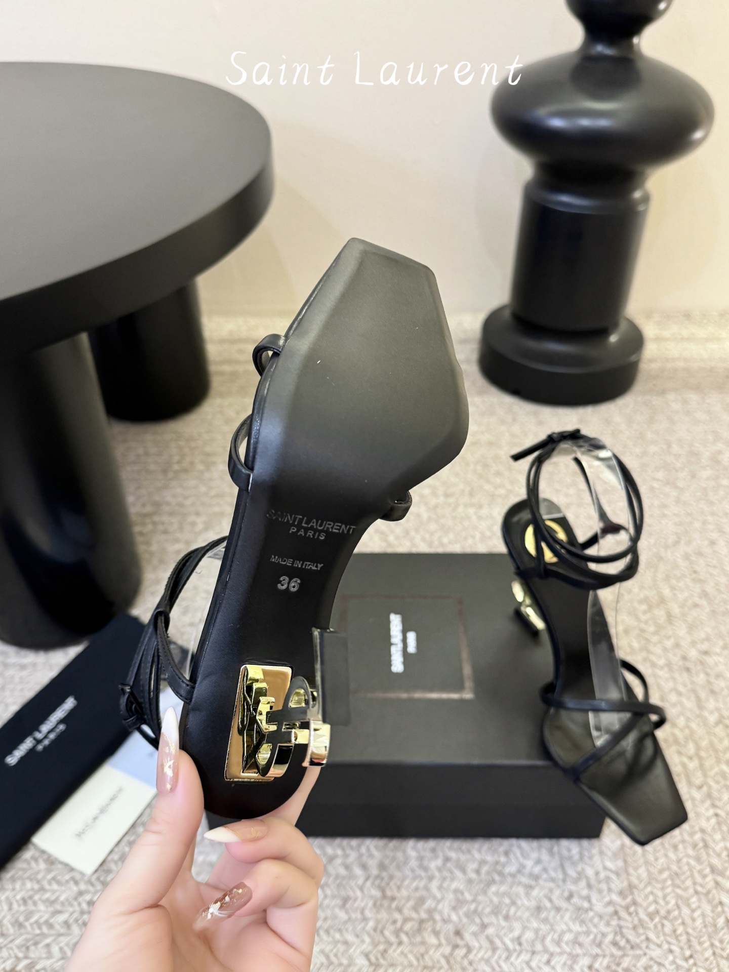 圣罗兰Saint Lauren* 25ss新品交叉带高跟鞋绝美圣罗兰也不过于此！Ysl走秀款高跟鞋 各种