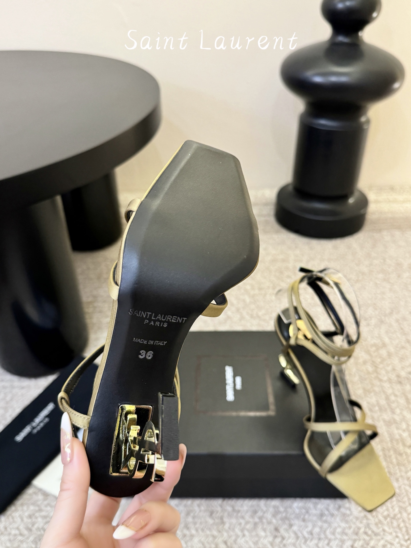 圣罗兰Saint Lauren* 25ss新品交叉带高跟鞋绝美圣罗兰也不过于此！Ysl走秀款高跟鞋 各种