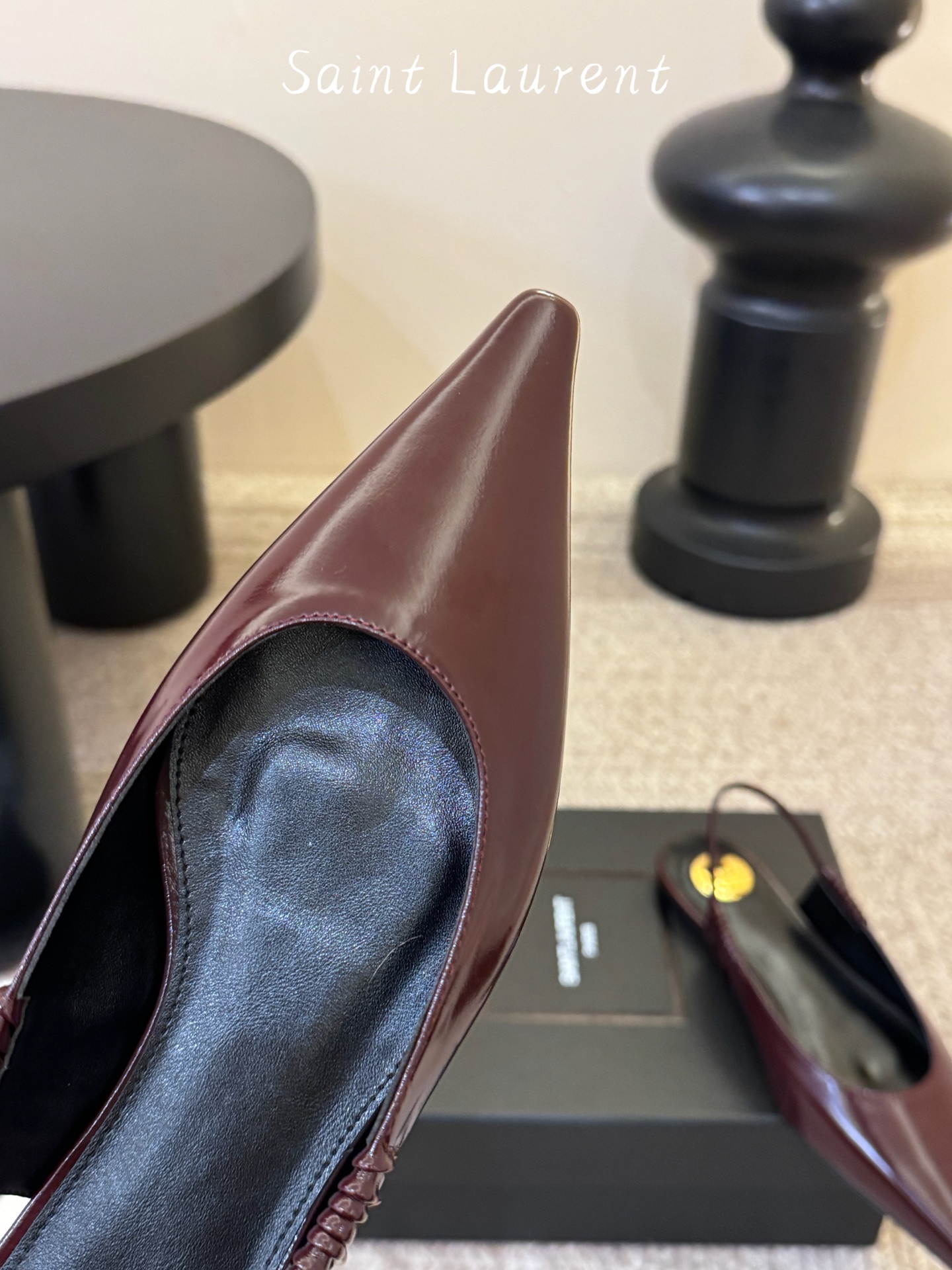 saint laurent 26ss ysl 尖头后空高跟鞋单鞋上脚特别稳，超跟脚，放心入！鞋跟是重新开