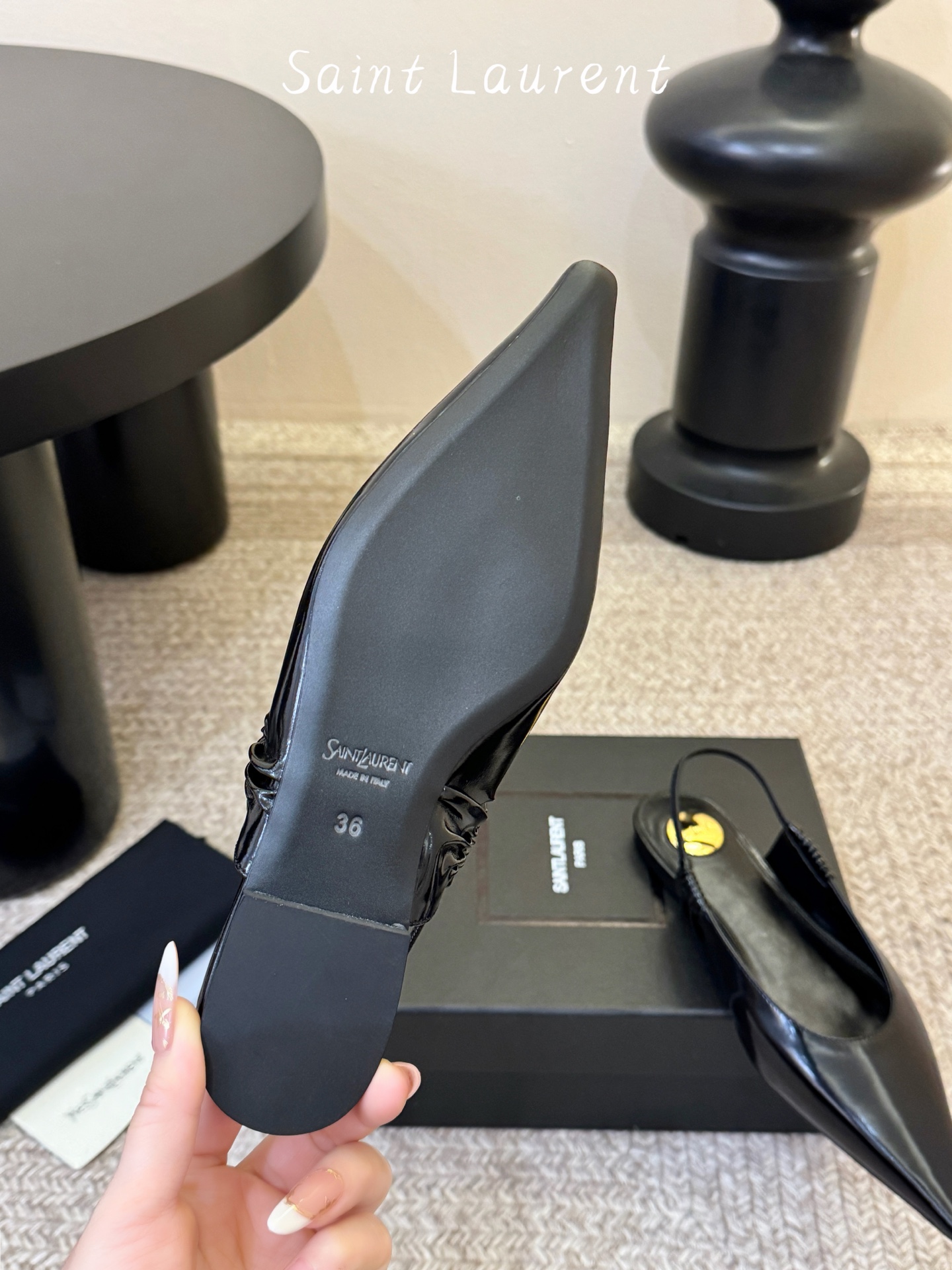 saint laurent 26ss ysl 尖头后空高跟鞋单鞋上脚特别稳，超跟脚，放心入！鞋跟是重新开