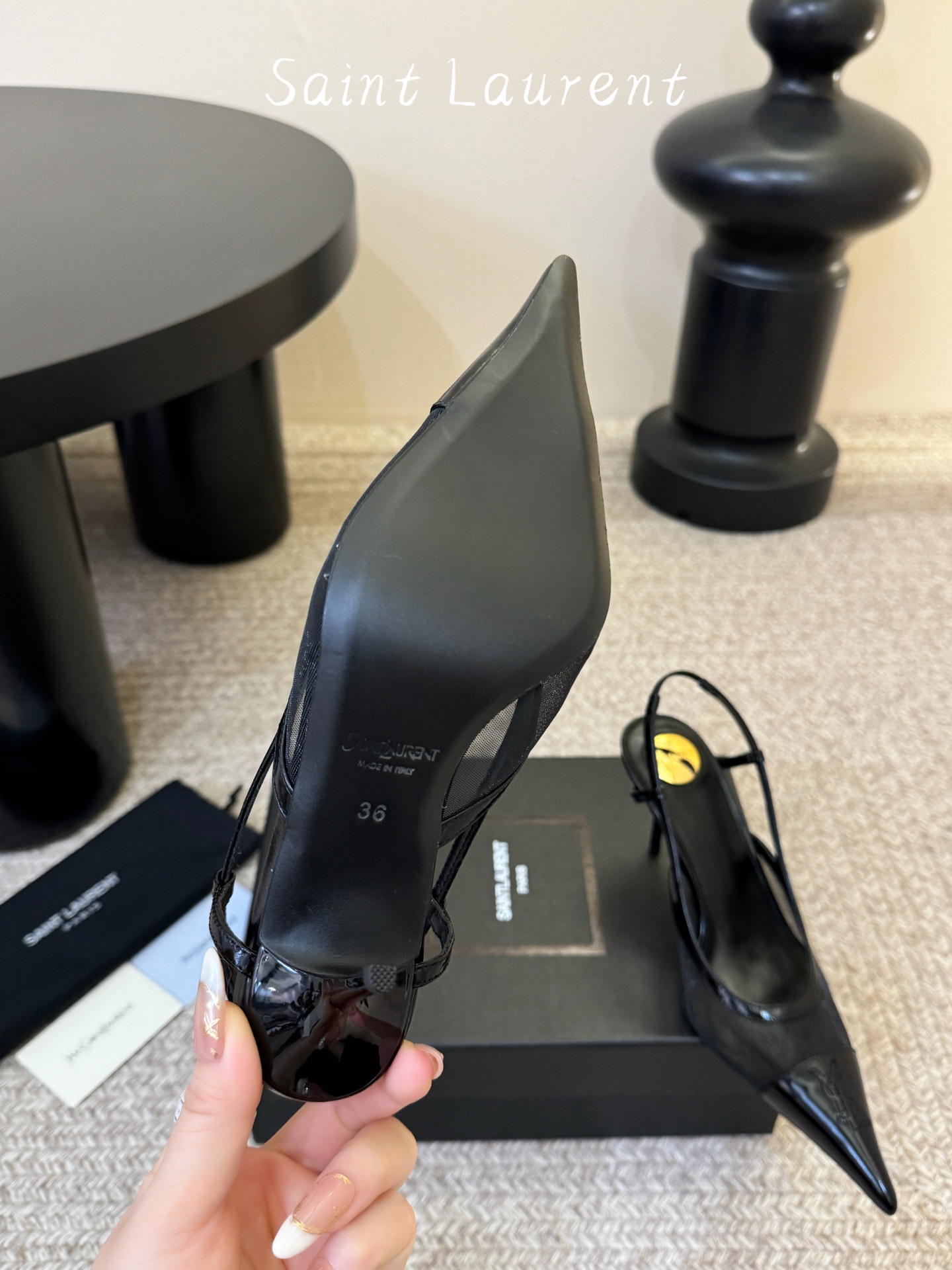 Saint Laurent巴黎秀场同步更新豹纹小猫跟真的太好看啦Saint Laurent 圣罗兰尖头漏