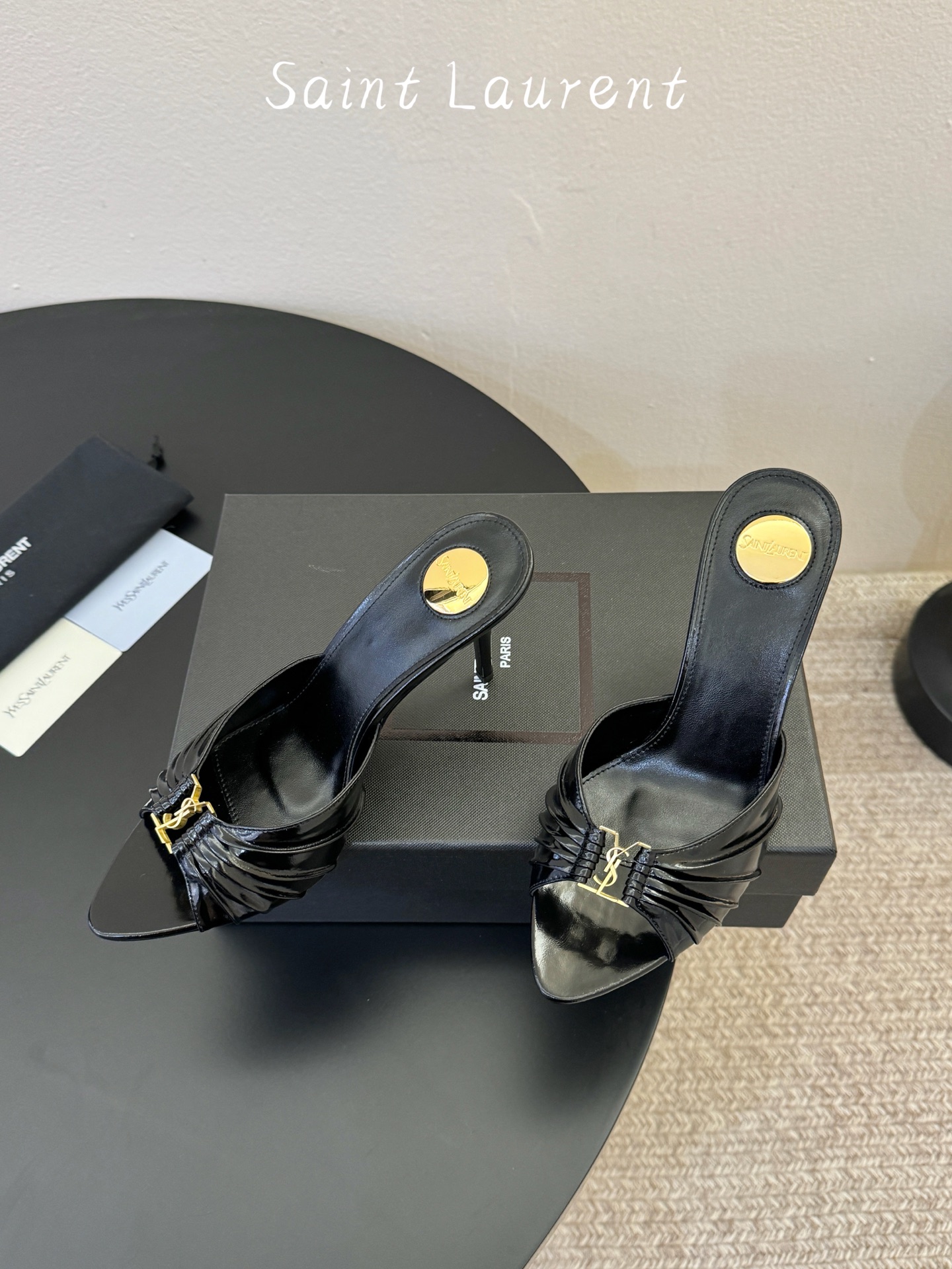 下单备注9cmSaint Laurent / 圣罗兰Lee金属钻链条尖头高跟鞋YSL姐姐的美丽尤物高跟鞋