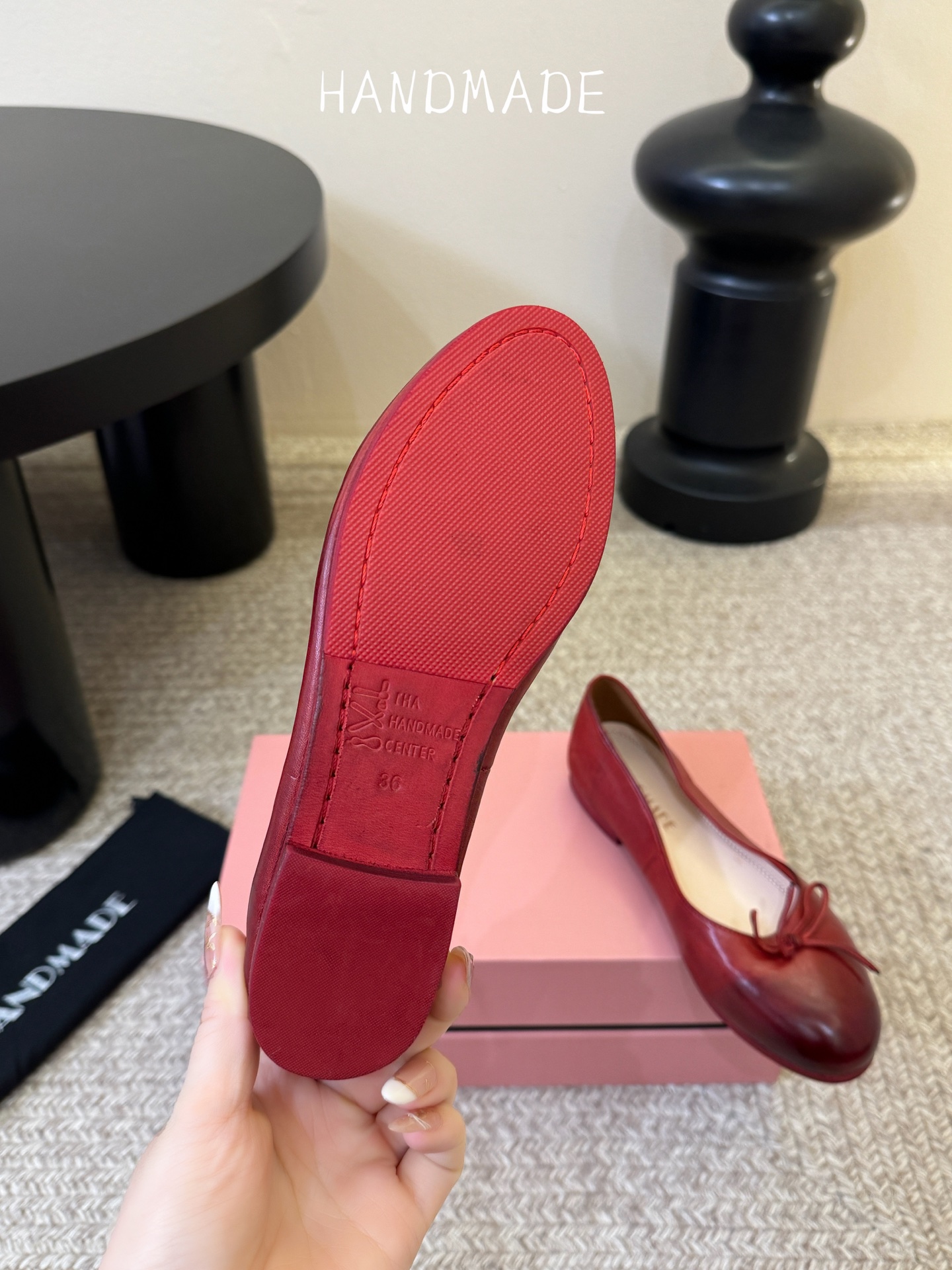 顶级HANDMADE独家新品最高版本买手代购1:1完美复刻 平底凉鞋单鞋原版开模真皮鞋底 原版套楦鞋型很