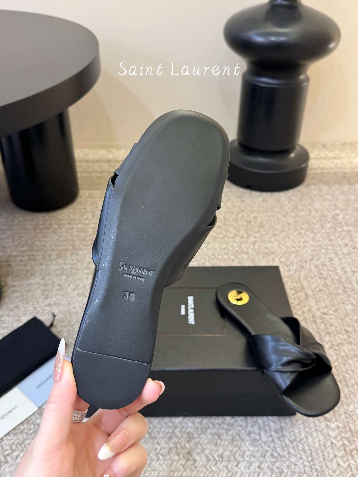 Saint Laurent / 圣罗兰Lee方头交叉拖 YSL姐姐的美丽尤物高跟鞋 又是人间圣罗兰 Ro