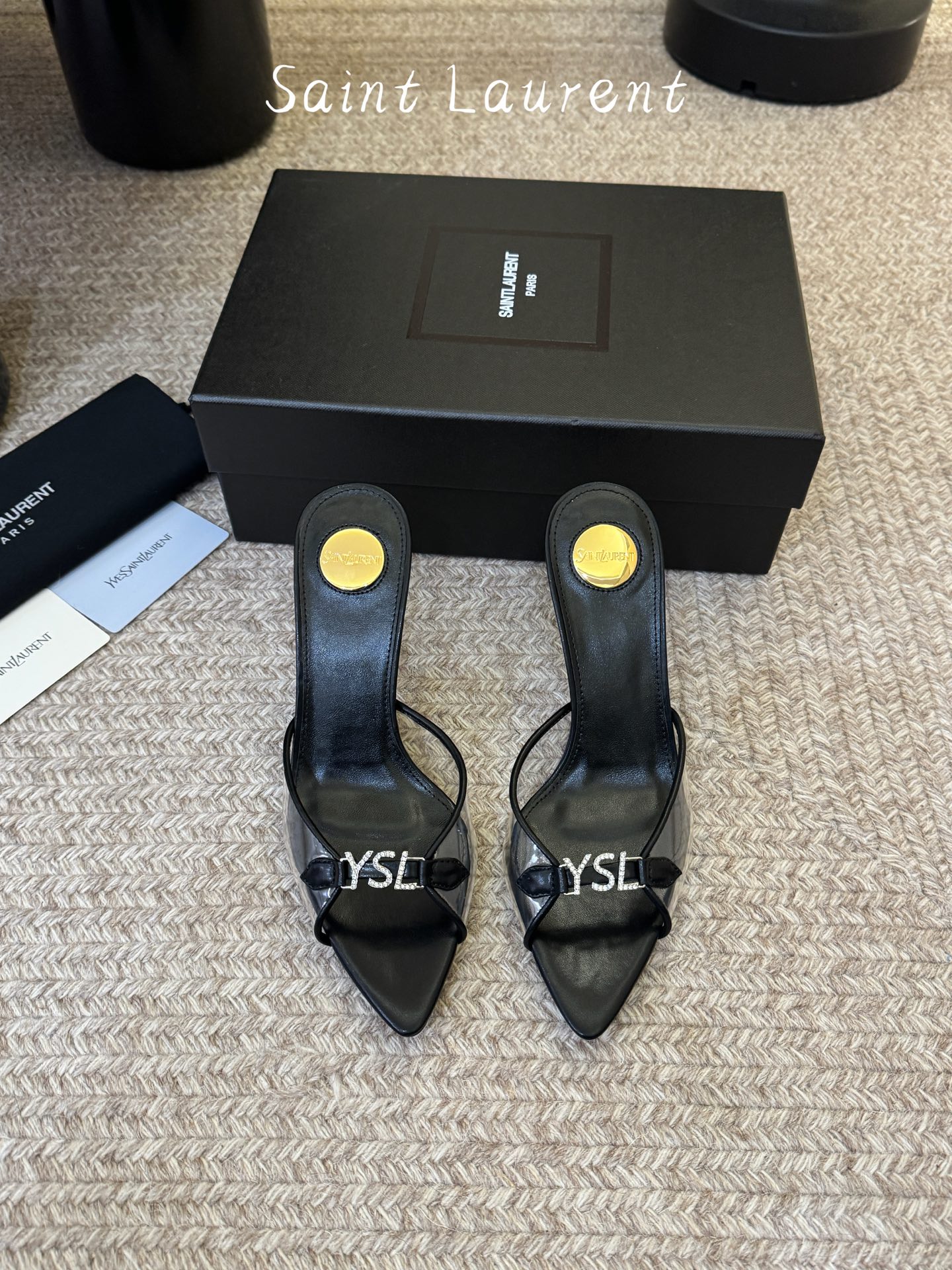 圣罗兰Saint Lauren* ss新YSL Logo平底鞋拖Ysl走秀款高跟鞋 各种小裙子搭配起来 