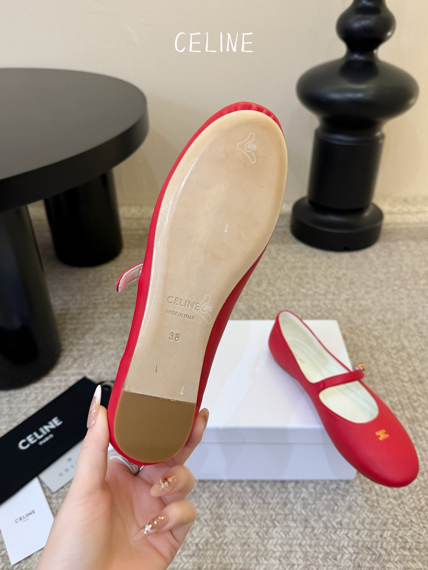 Celine CELINE*赛琳新款玛丽珍平底乐福鞋单鞋