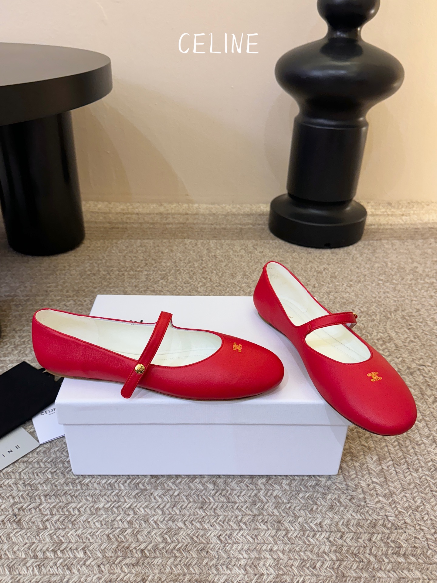 Celine CELINE*赛琳新款玛丽珍平底乐福鞋单鞋