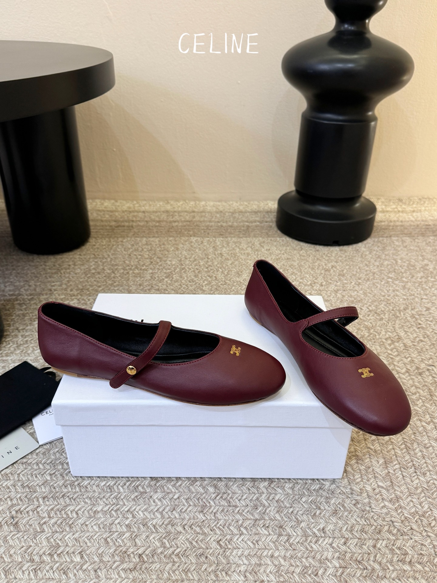 Celine CELINE*赛琳新款玛丽珍平底乐福鞋单鞋