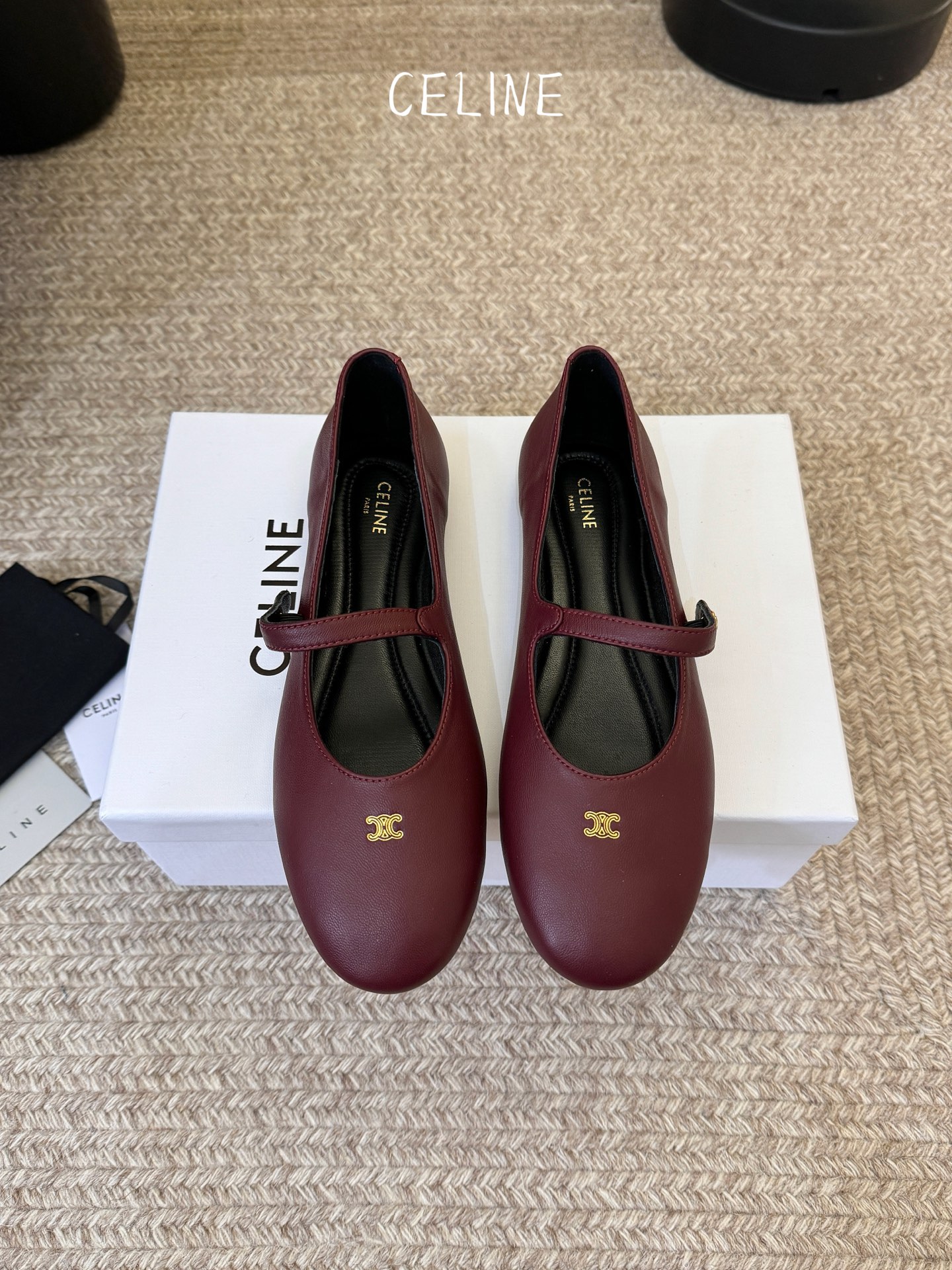 Celine CELINE*赛琳新款玛丽珍平底乐福鞋单鞋