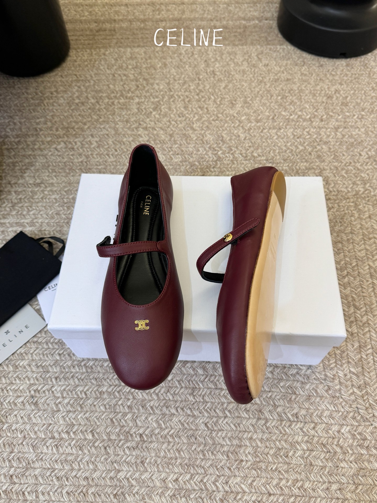 Celine CELINE*赛琳新款玛丽珍平底乐福鞋单鞋