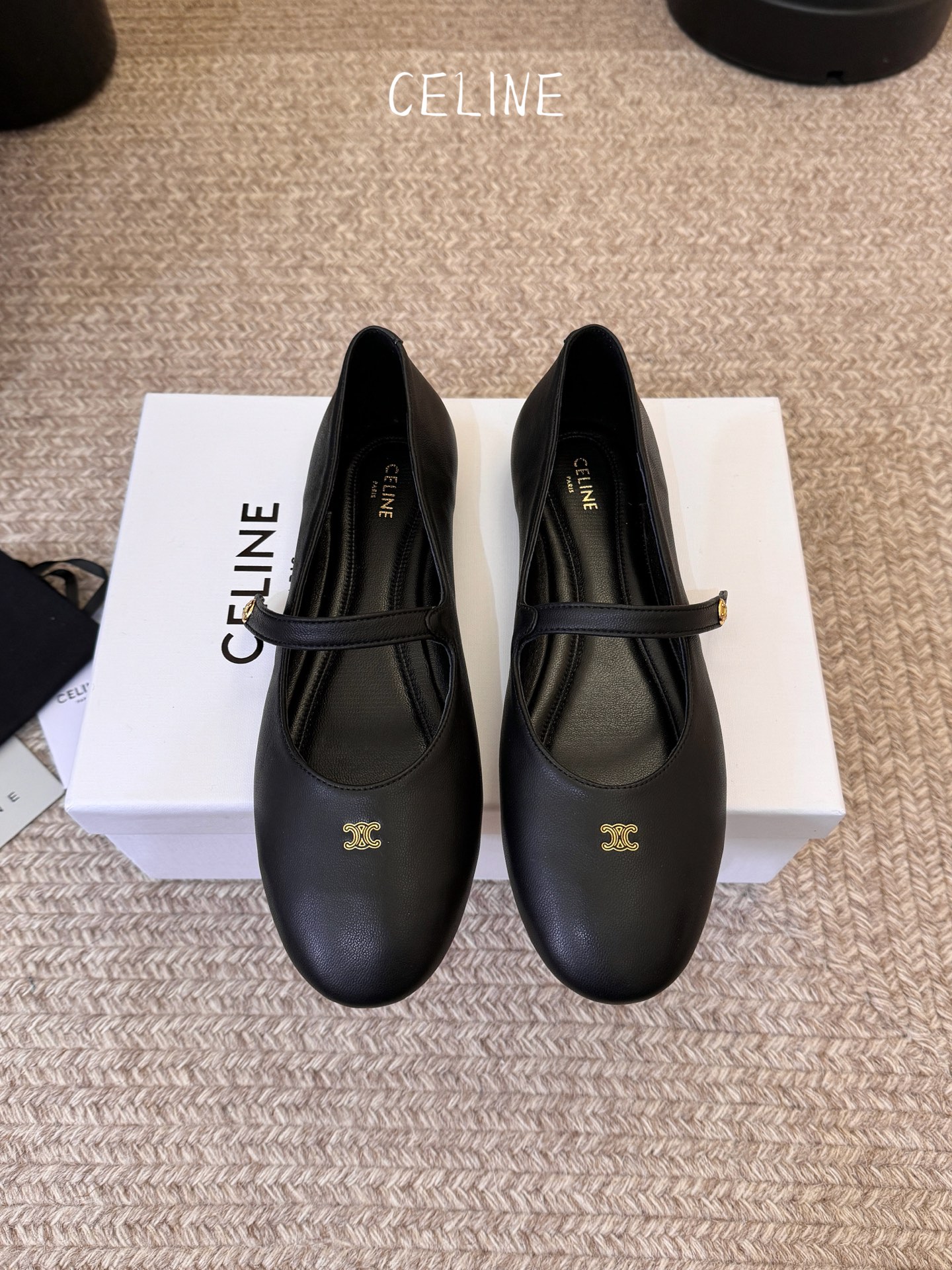 Celine CELINE*赛琳新款玛丽珍平底乐福鞋单鞋
