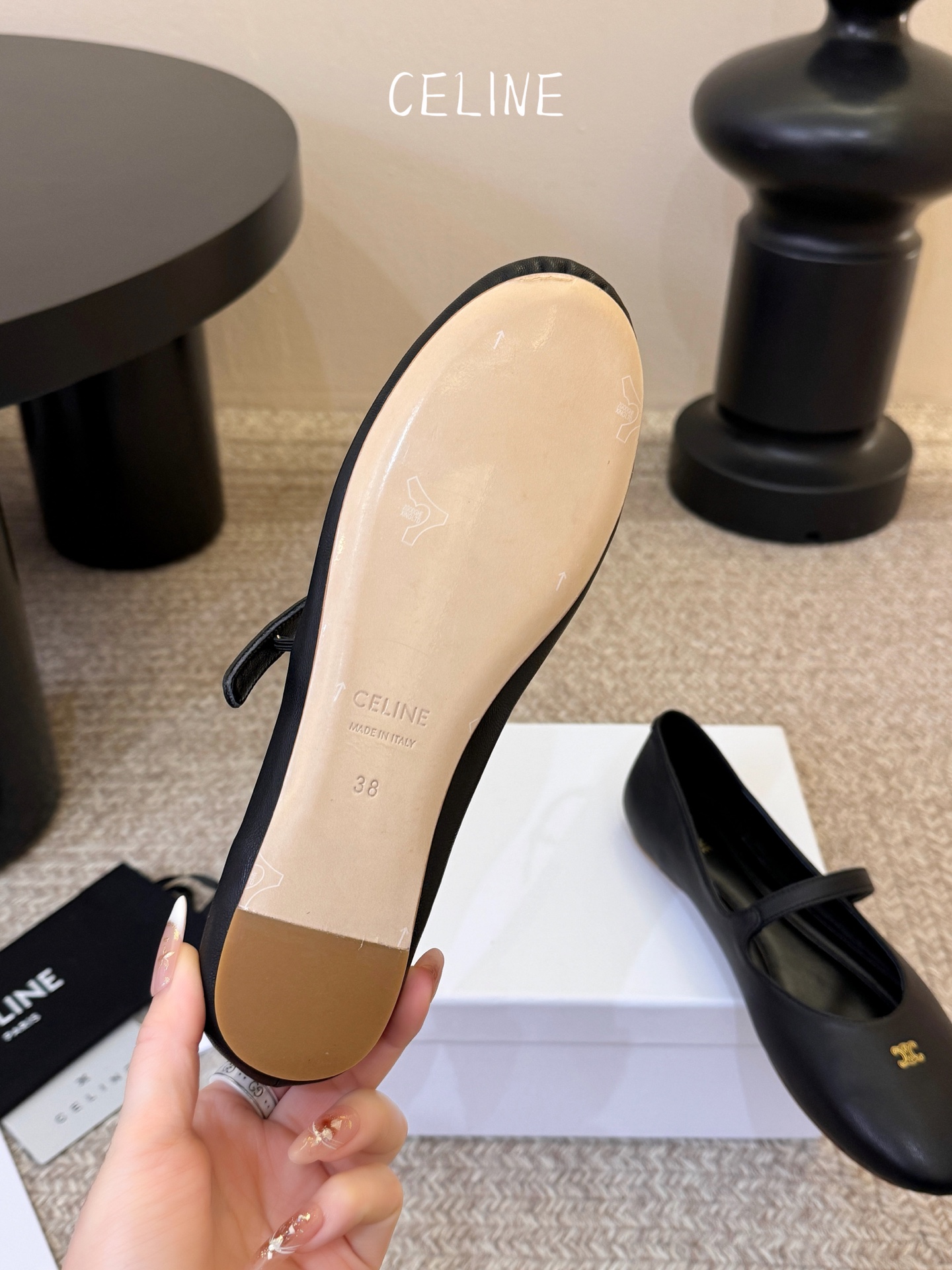 Celine CELINE*赛琳新款玛丽珍平底乐福鞋单鞋