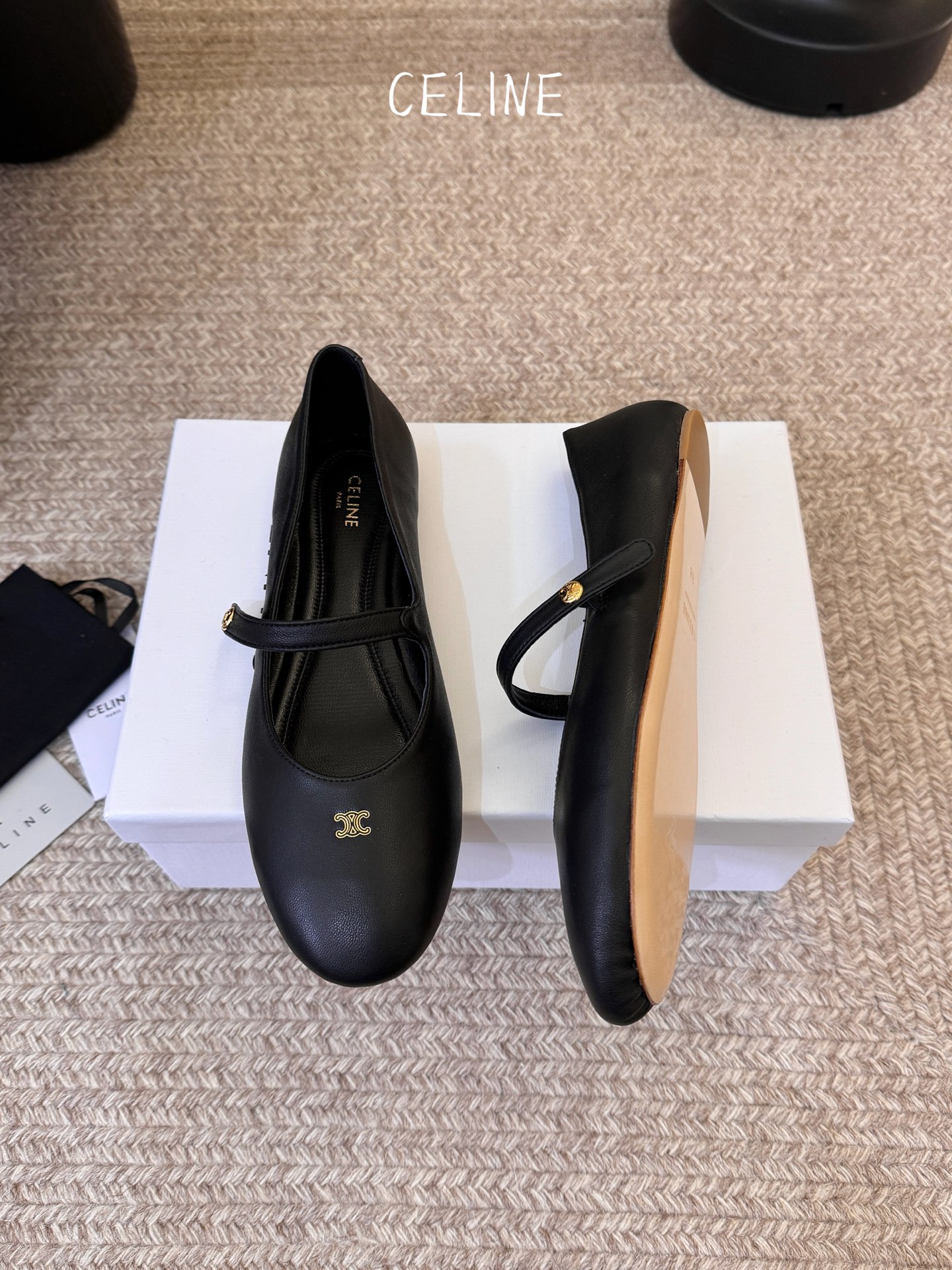 Celine CELINE*赛琳新款玛丽珍平底乐福鞋单鞋