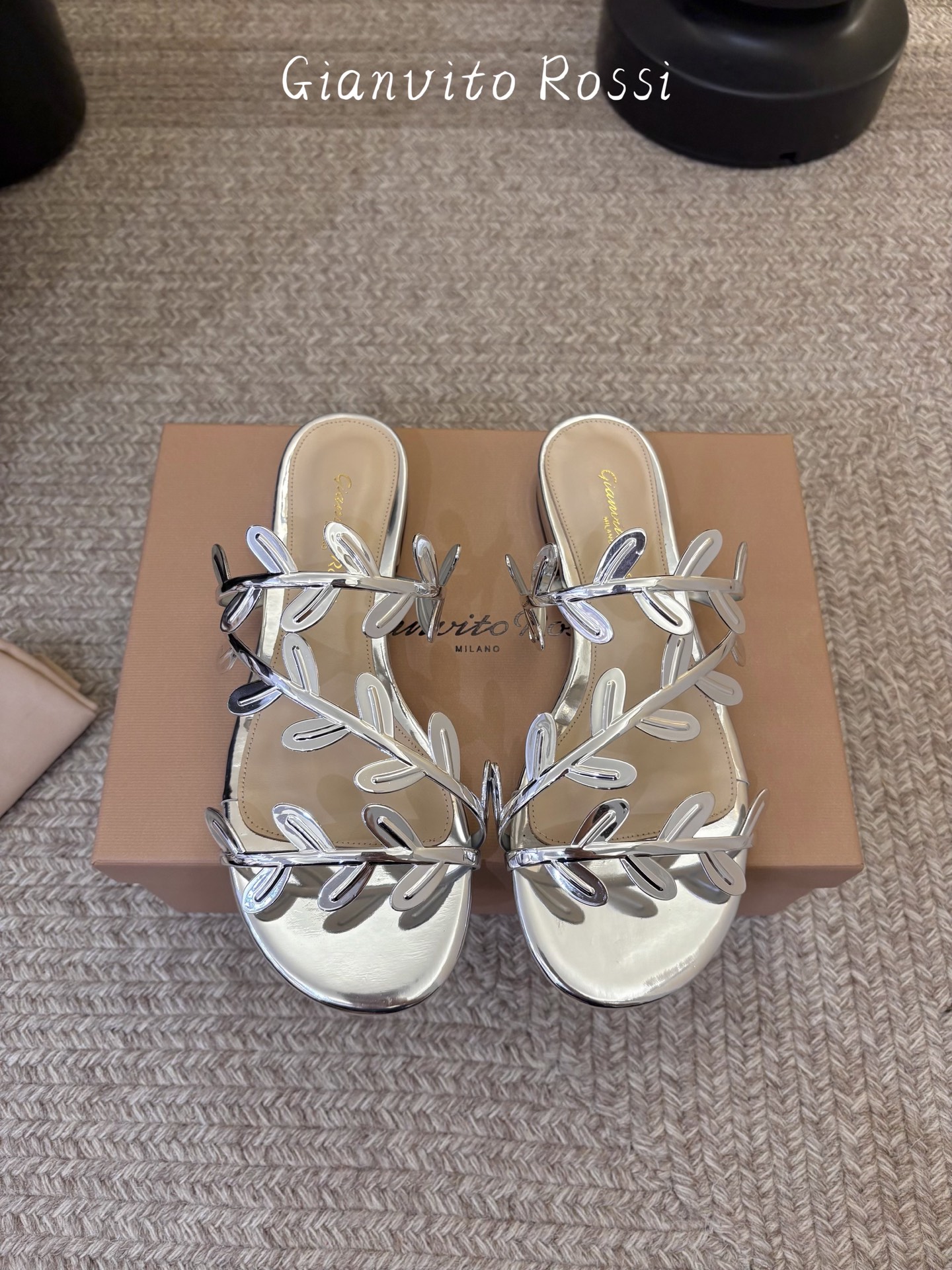 Gianvito Ross*26ss夏季新款藤蔓平底凉拖这款叶子凉拖，以品牌标志性的优雅美学为基底，用叶