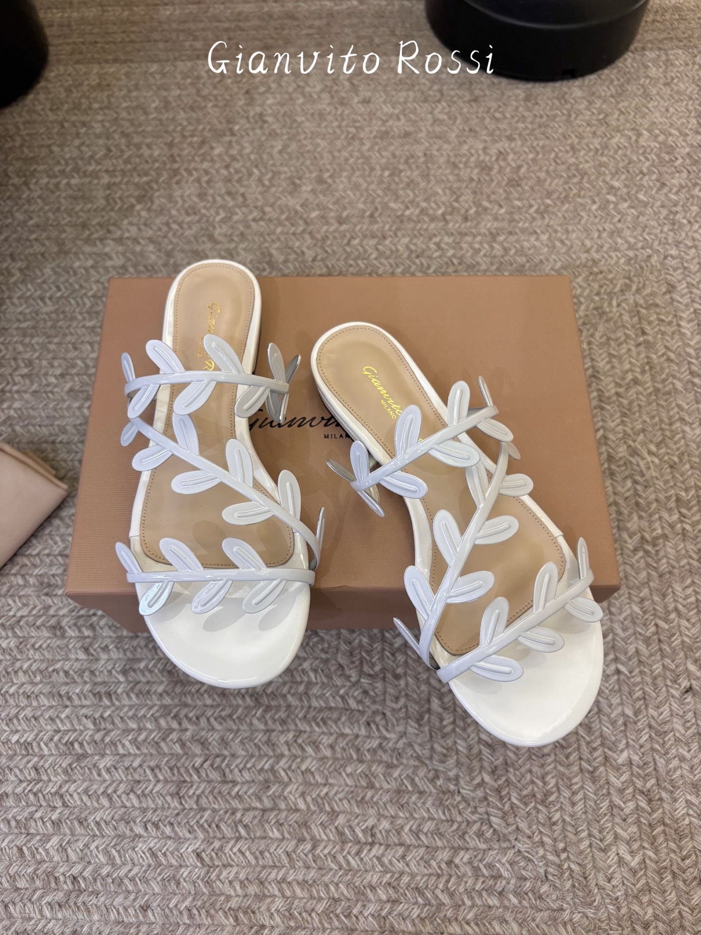 Gianvito Ross*26ss夏季新款藤蔓平底凉拖这款叶子凉拖，以品牌标志性的优雅美学为基底，用叶