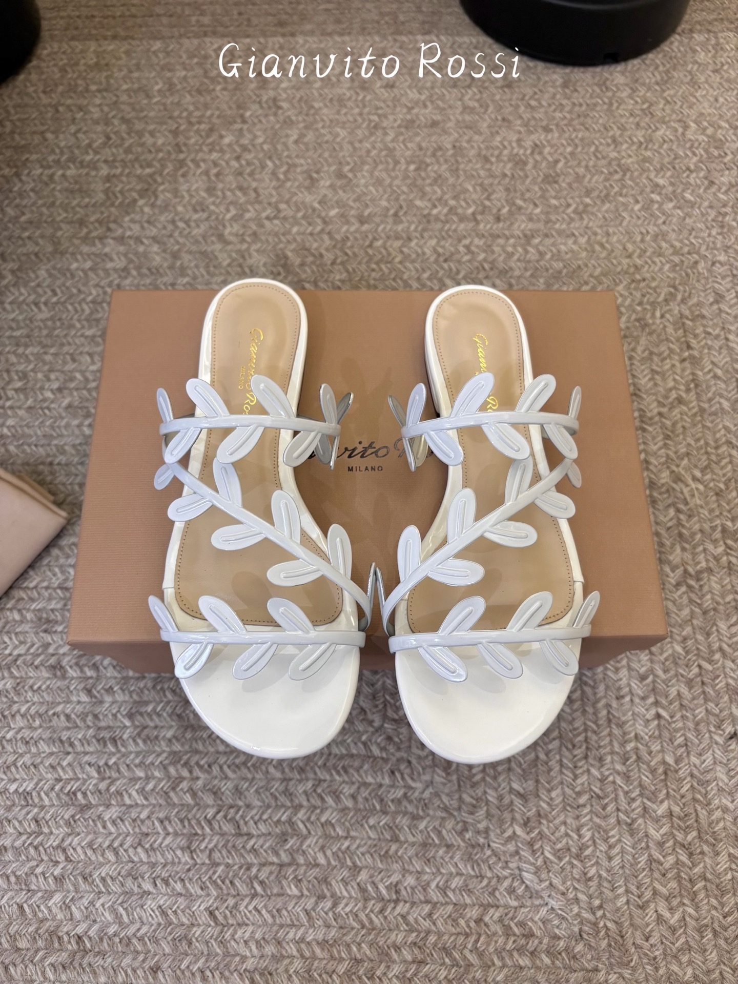 Gianvito Ross*26ss夏季新款藤蔓平底凉拖这款叶子凉拖，以品牌标志性的优雅美学为基底，用叶