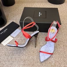 Saint Laurent / YSL圣罗兰金属字母logo高跟凉鞋YSL姐姐的美丽尤物高跟鞋 又是人间 Saint Laurent / YSL圣罗兰金属字母logo高跟凉鞋YSL姐姐的美丽尤物高跟鞋 又是人间