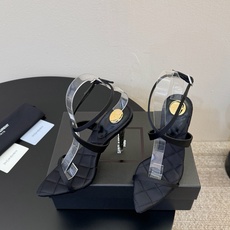 Saint Laurent / YSL圣罗兰金属字母logo高跟凉鞋YSL姐姐的美丽尤物高跟鞋 又是人间 Saint Laurent / YSL圣罗兰金属字母logo高跟凉鞋YSL姐姐的美丽尤物高跟鞋 又是人间