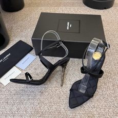 Saint Laurent / YSL圣罗兰金属字母logo高跟凉鞋YSL姐姐的美丽尤物高跟鞋 又是人间 Saint Laurent / YSL圣罗兰金属字母logo高跟凉鞋YSL姐姐的美丽尤物高跟鞋 又是人间
