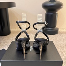 Saint Laurent / YSL圣罗兰金属字母logo高跟凉鞋YSL姐姐的美丽尤物高跟鞋 又是人间 Saint Laurent / YSL圣罗兰金属字母logo高跟凉鞋YSL姐姐的美丽尤物高跟鞋 又是人间