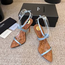 Saint Laurent / YSL圣罗兰金属字母logo高跟凉鞋YSL姐姐的美丽尤物高跟鞋 又是人间 Saint Laurent / YSL圣罗兰金属字母logo高跟凉鞋YSL姐姐的美丽尤物高跟鞋 又是人间