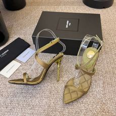Saint Laurent / YSL圣罗兰金属字母logo高跟凉鞋YSL姐姐的美丽尤物高跟鞋 又是人间 Saint Laurent / YSL圣罗兰金属字母logo高跟凉鞋YSL姐姐的美丽尤物高跟鞋 又是人间
