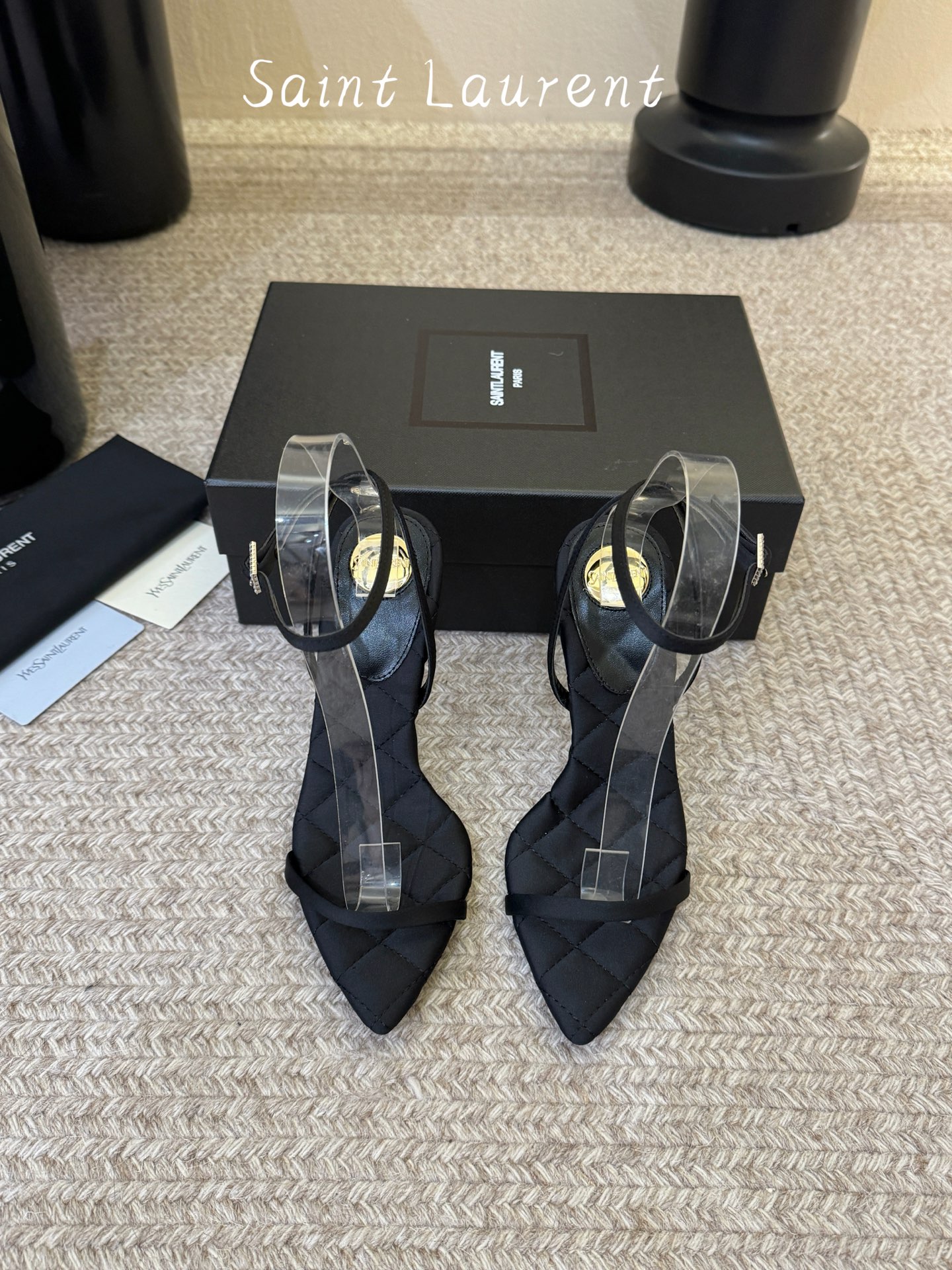 Saint Laurent / YSL圣罗兰金属字母logo高跟凉鞋YSL姐姐的美丽尤物高跟鞋 又是人间