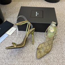 Saint Laurent / YSL圣罗兰金属字母logo高跟凉鞋YSL姐姐的美丽尤物高跟鞋 又是人间 Saint Laurent / YSL圣罗兰金属字母logo高跟凉鞋YSL姐姐的美丽尤物高跟鞋 又是人间