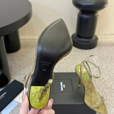 Saint Laurent / YSL圣罗兰金属字母logo高跟凉鞋YSL姐姐的美丽尤物高跟鞋 又是人间 Saint Laurent / YSL圣罗兰金属字母logo高跟凉鞋YSL姐姐的美丽尤物高跟鞋 又是人间