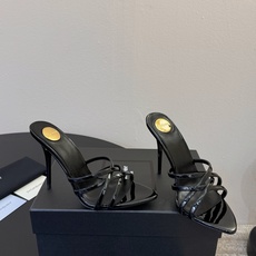 Saint Laurent / YSL圣罗兰金属字母logo高跟凉鞋YSL姐姐的美丽尤物高跟鞋 又是人间 Saint Laurent / YSL圣罗兰金属字母logo高跟凉鞋YSL姐姐的美丽尤物高跟鞋 又是人间