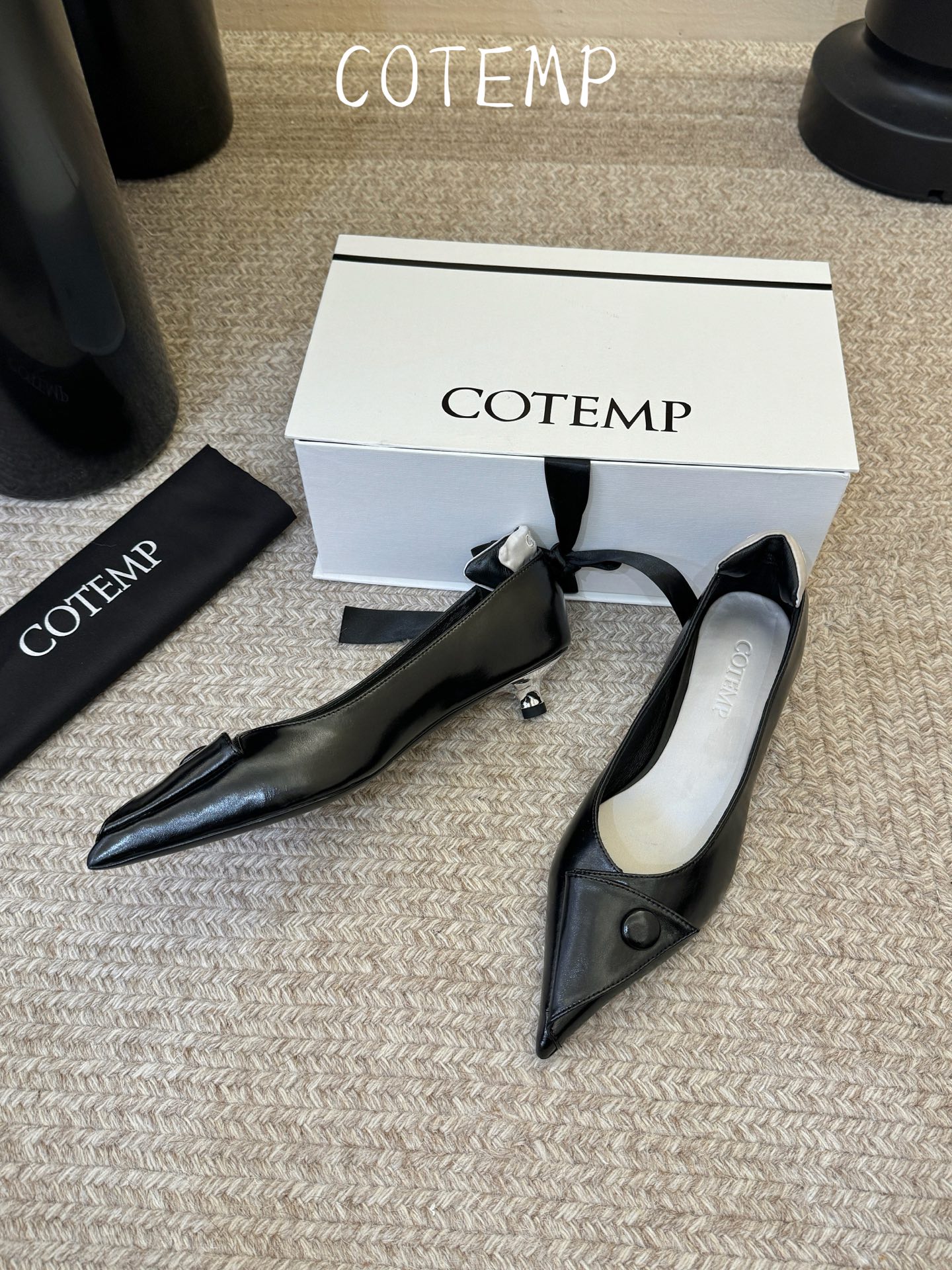 cotemp🌾26新款单鞋：鞋面羊反绒&牛油皮&小羊皮，羊皮内里 意大利真皮底，金属色水滴鞋跟，跟高3c
