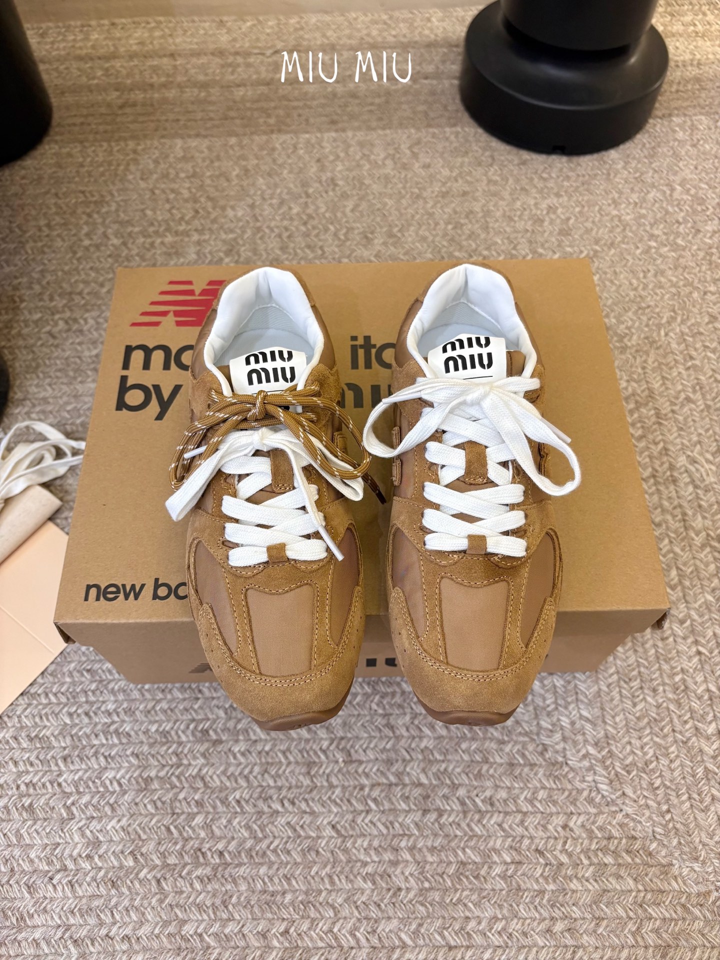 Miu Mi* x New Balanc*26ss夏季新款联名复古德训运动鞋自带复古知识分子氛围感的复古
