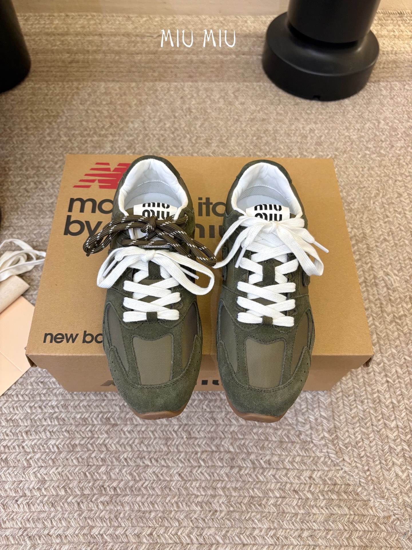 Miu Mi* x New Balanc*26ss夏季新款联名复古德训运动鞋自带复古知识分子氛围感的复古