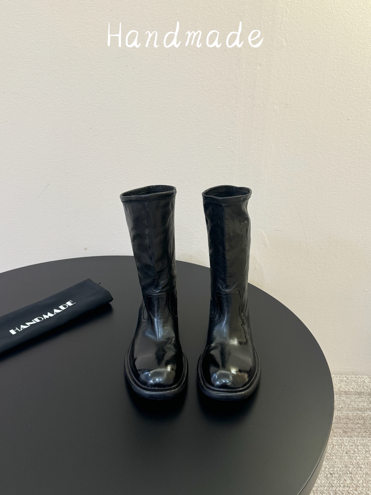 顶级 黑马皮HANDMADE独家新品最高版本买手代购1:1完美复刻 短靴 原版开模真皮鞋底 原版套楦鞋型很大方 搭配各种