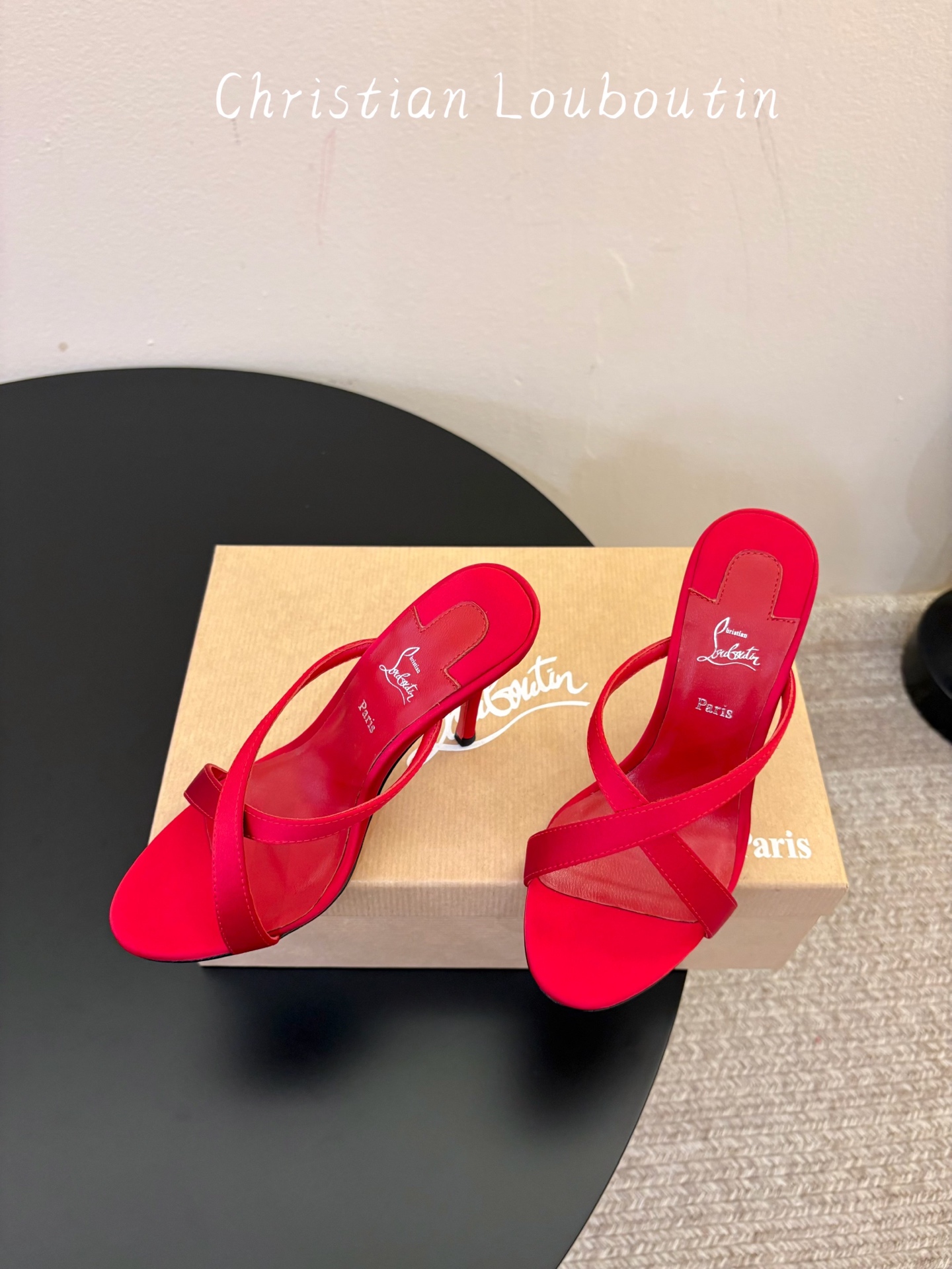 Christian Louboutin | 2026s𝐒原版CL全新秀款高跟鞋～ 时装红底凉鞋  新款红底金属跟火红玫瑰